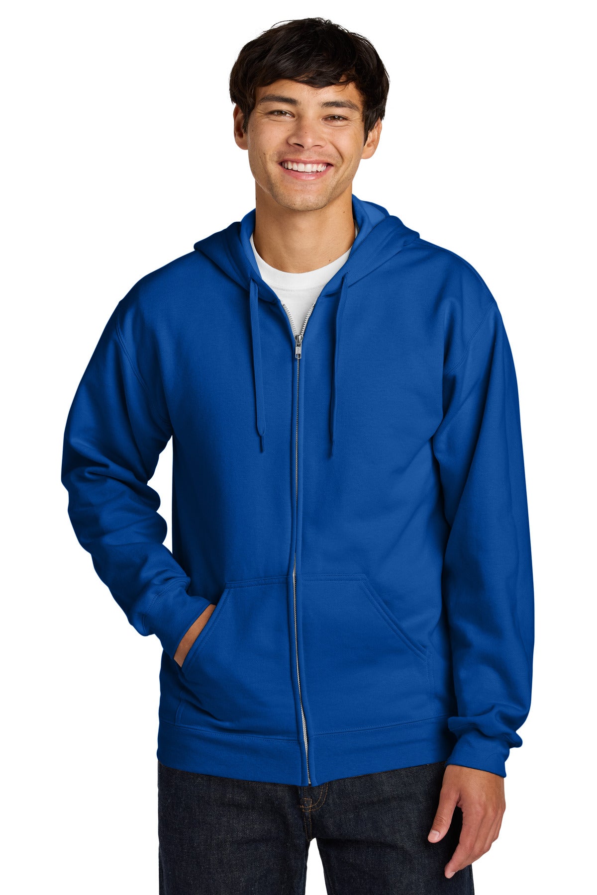 Gildan Softstyle Midweight Fleece Full-Zip Hooded Sweatshirt SF600 in Royal