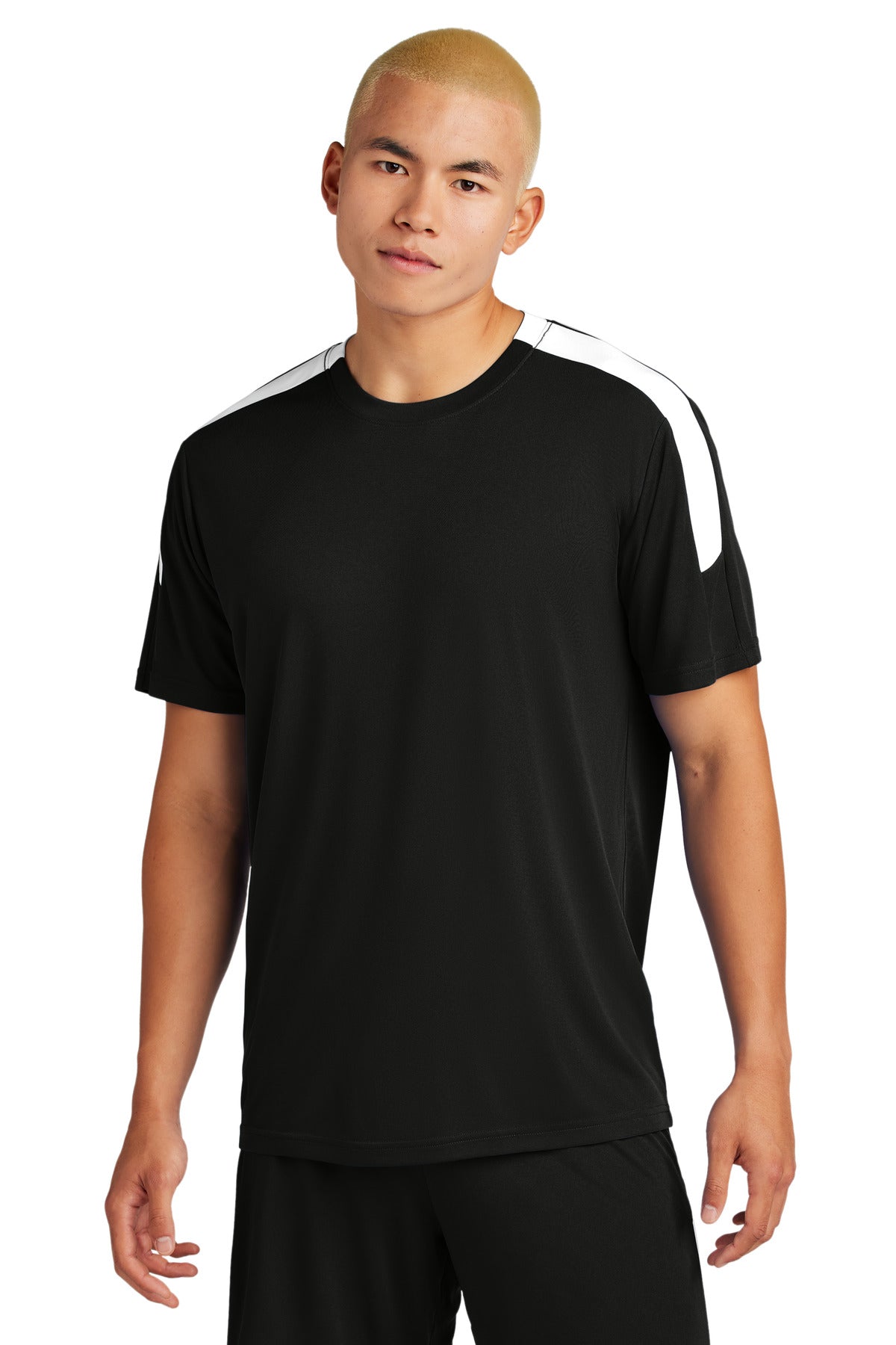 Sport-Tek Competitor United Crew ST100 in Black/ White