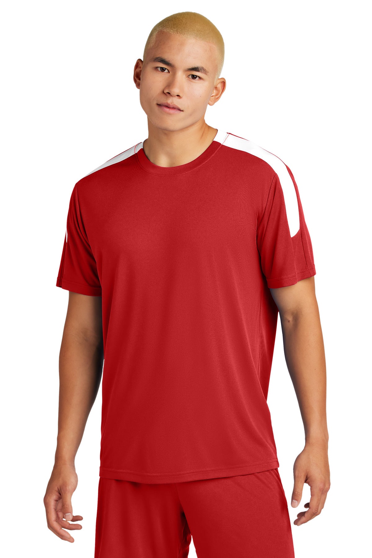 Sport-Tek Competitor United Crew ST100 in Deep Red/ White