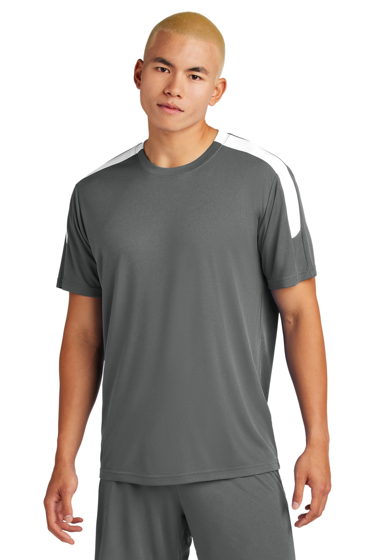 Sport-Tek Competitor United Crew ST100 in Iron Grey/ White