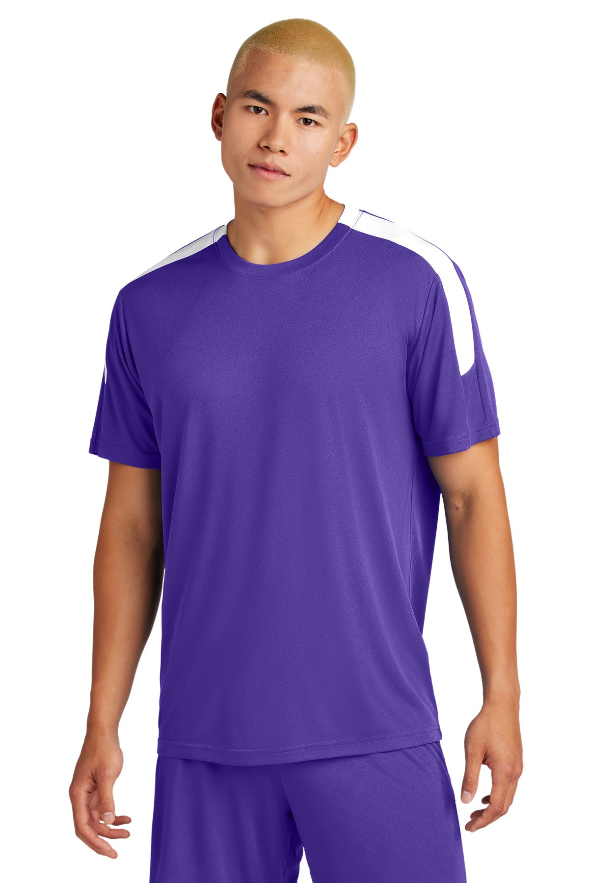 Sport-Tek Competitor United Crew ST100 in Purple/ White