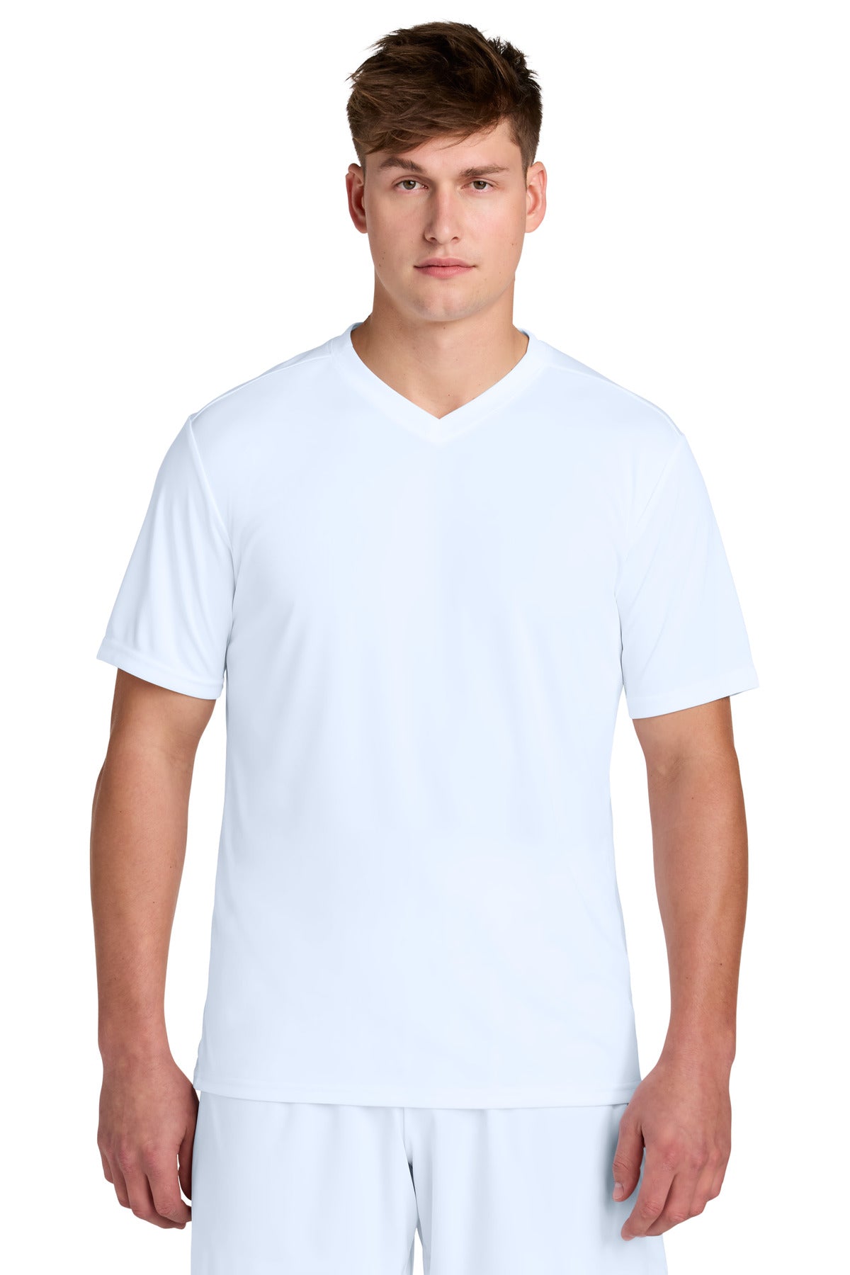 Sport-Tek Competitor United V-Neck ST101 in White/ White