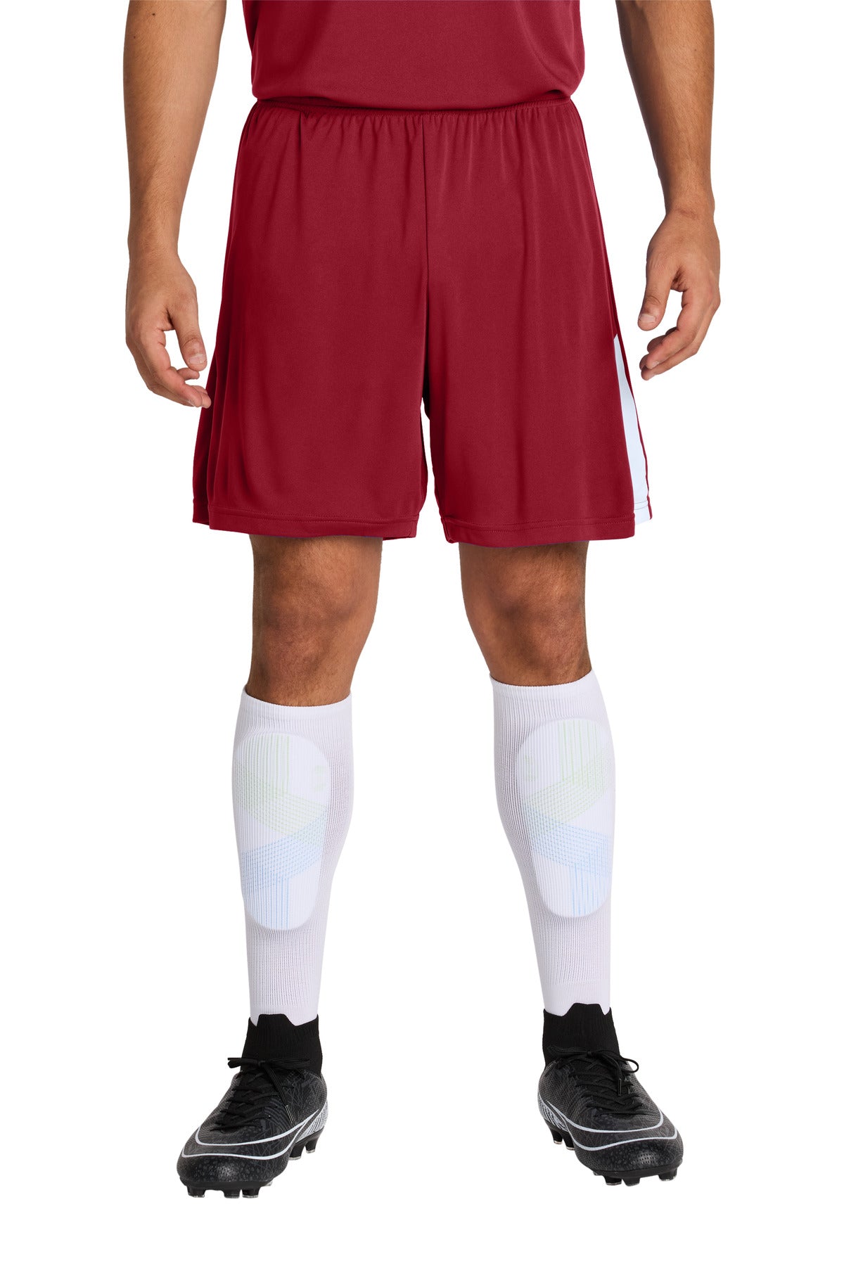 Sport-Tek Competitor United 7  Short ST103 in Deep Red/ White