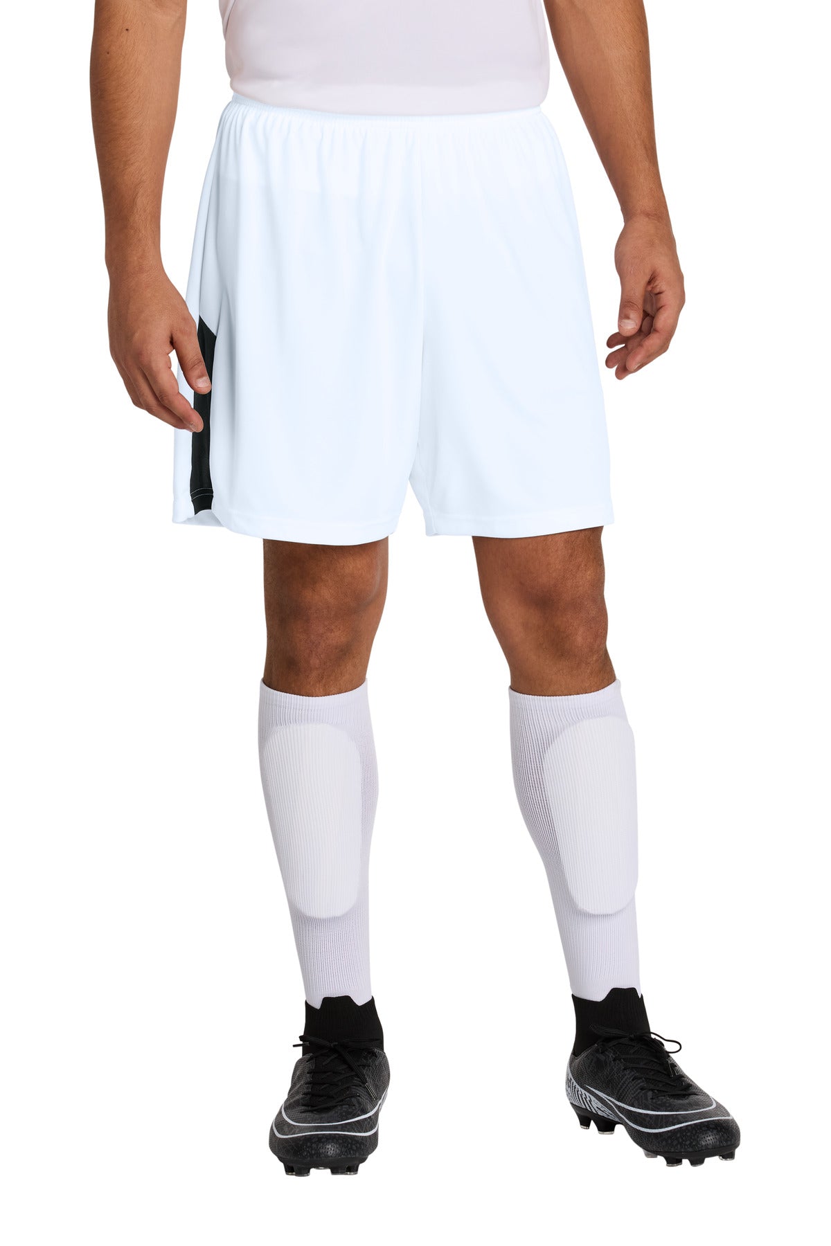 Sport-Tek Competitor United 7  Short ST103 in White/ Black