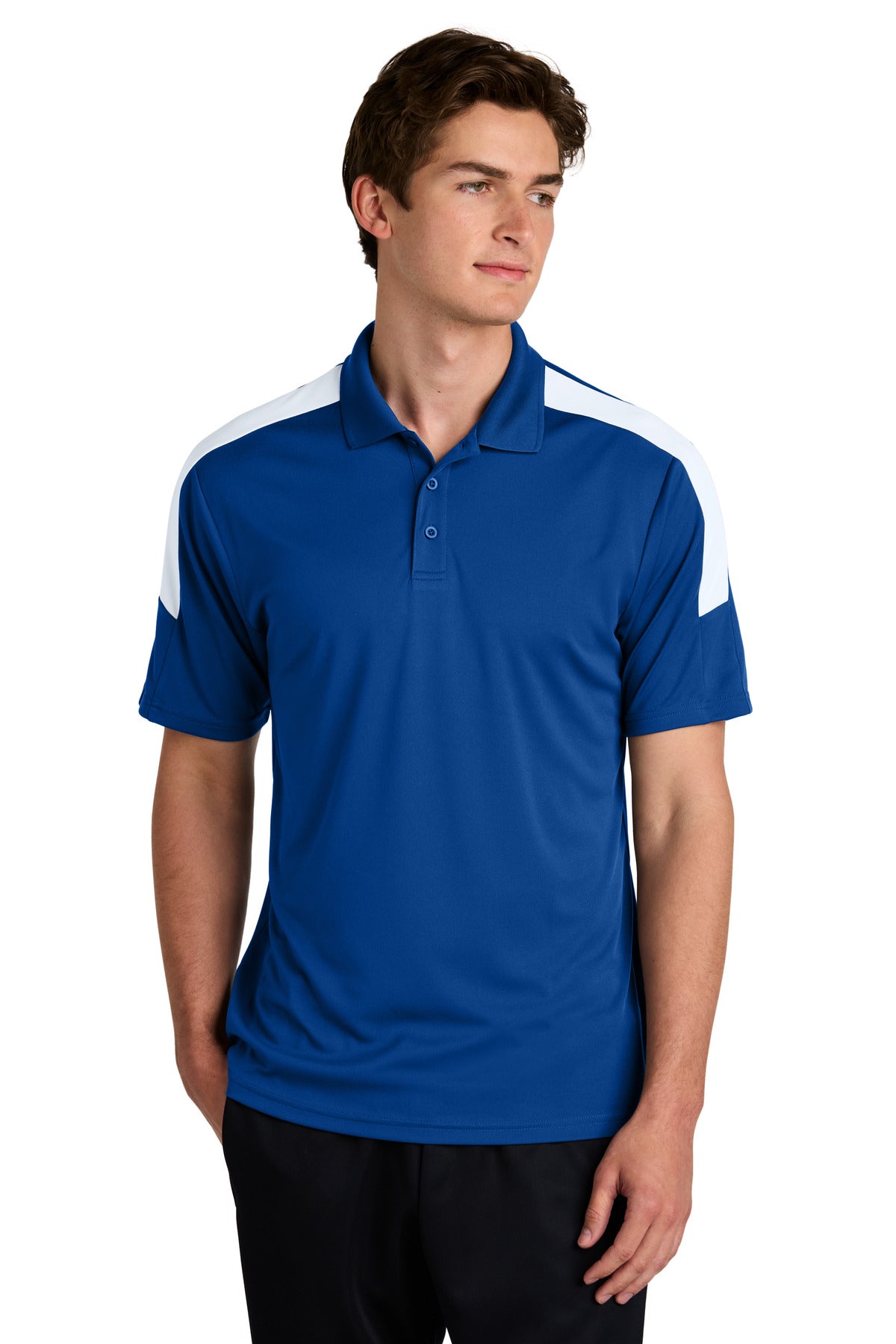 Sport-Tek Competitor United Polo ST104 in True Royal/ White