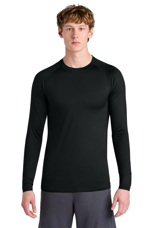 Sport-Tek PosiCharge Compression Long Sleeve Tee ST120LS in Black
