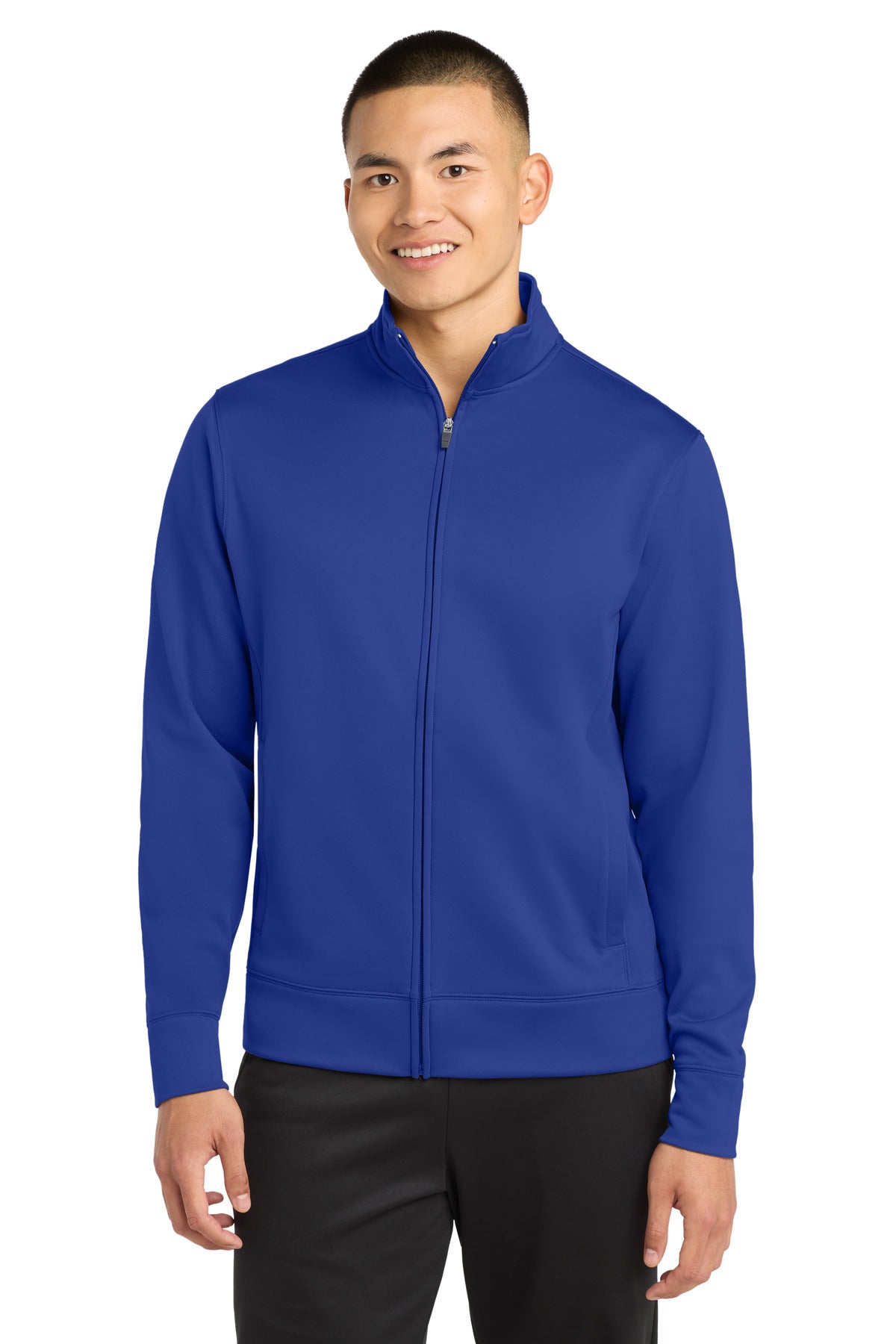 Sport-Tek Sport-Wick Fleece Full-Zip Jacket.  ST241 in True Royal