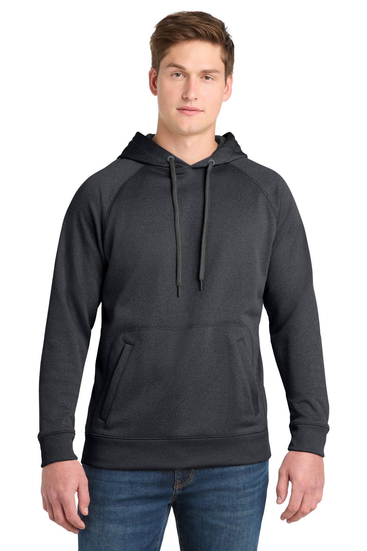 Sport-Tek Tech Fleece Hooded Sweatshirt. ST250 in Graphite Heather