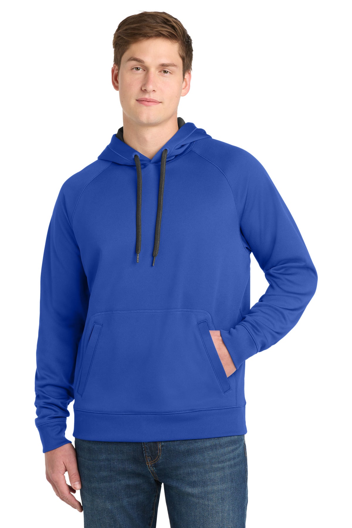 Sport-Tek Tech Fleece Hooded Sweatshirt. ST250 in True Royal