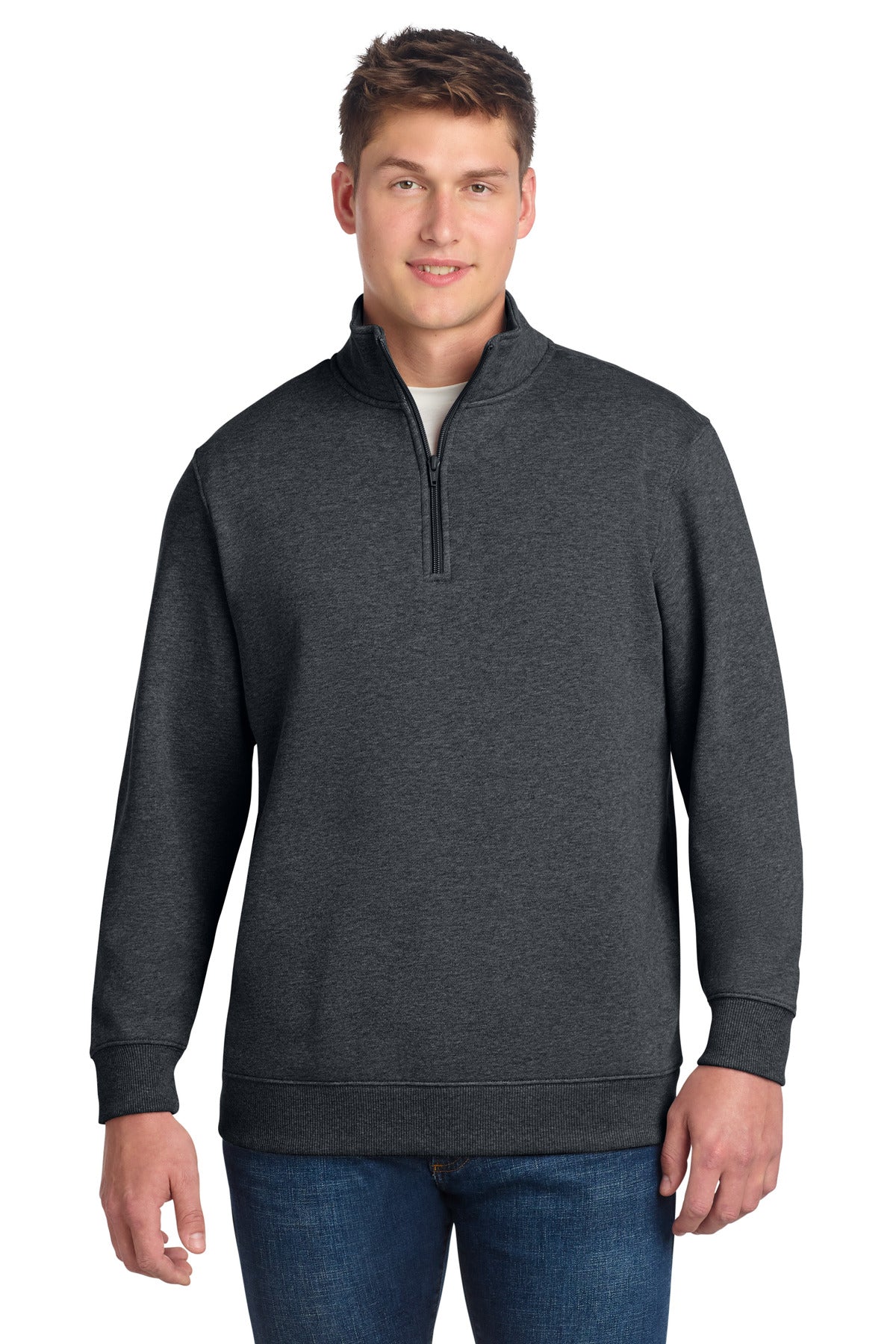 Sport-Tek 1/4-Zip Sweatshirt. ST253 in Graphite Heather