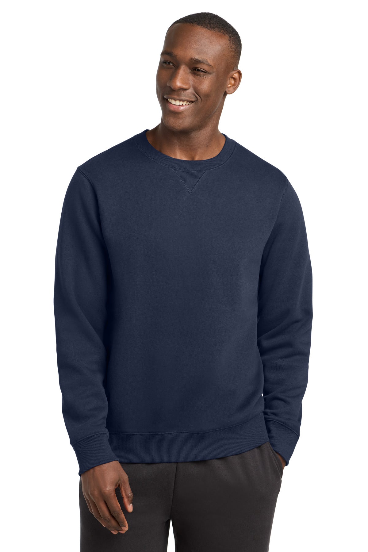 Sport-Tek Crewneck Sweatshirt. ST266 in True Navy