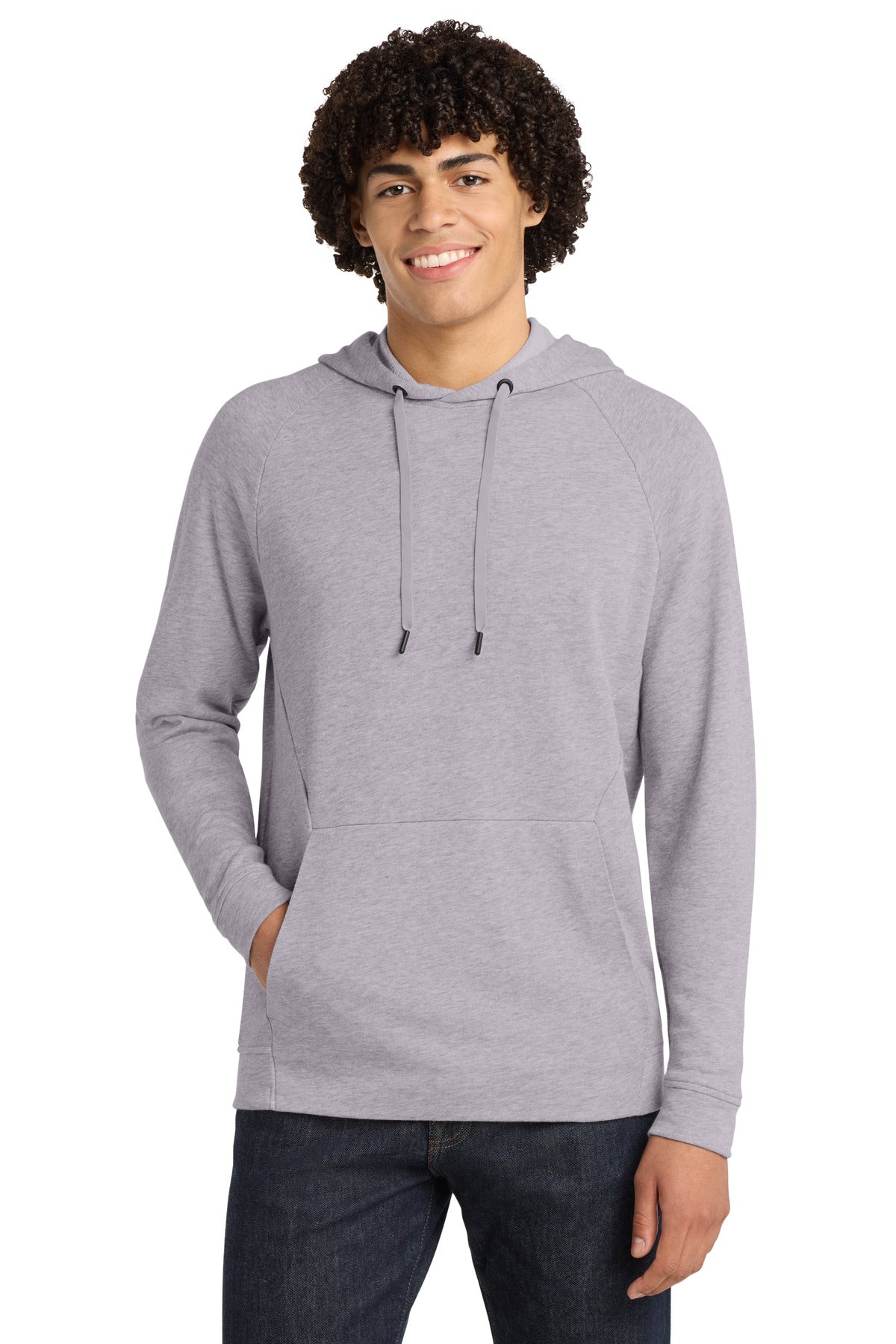 Sport-Tek  Lightweight French Terry Pullover Hoodie. ST272 in Heather Grey