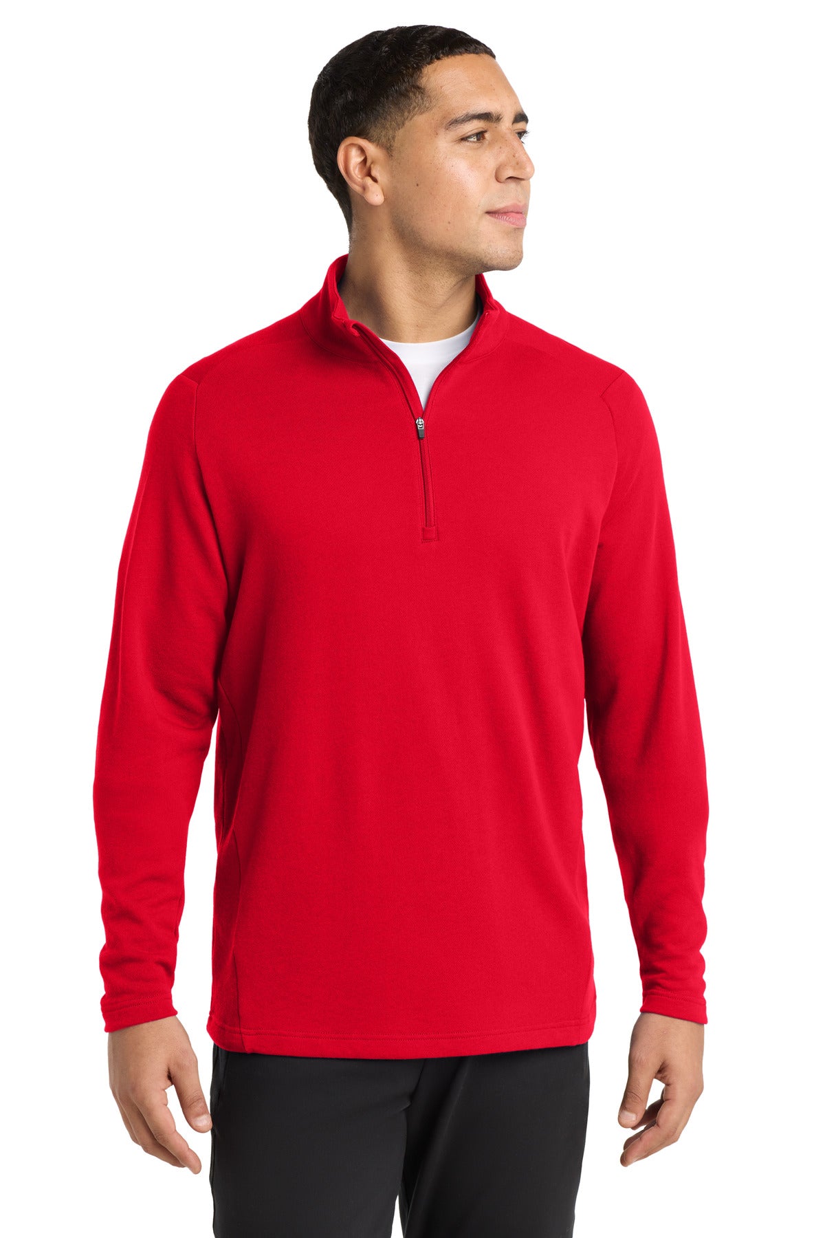 Sport-Tek  Lightweight French Terry 1/4-Zip Pullover. ST273 in True Red
