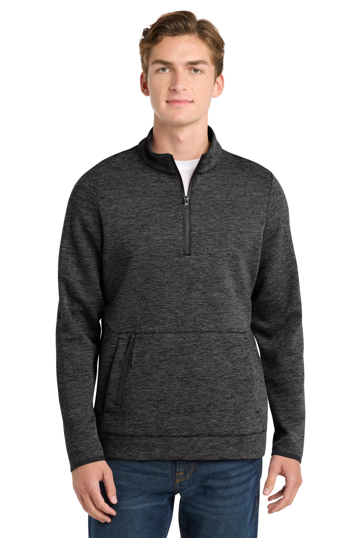 Sport-Tek  Triumph 1/4-Zip Pullover ST281 in Black Heather