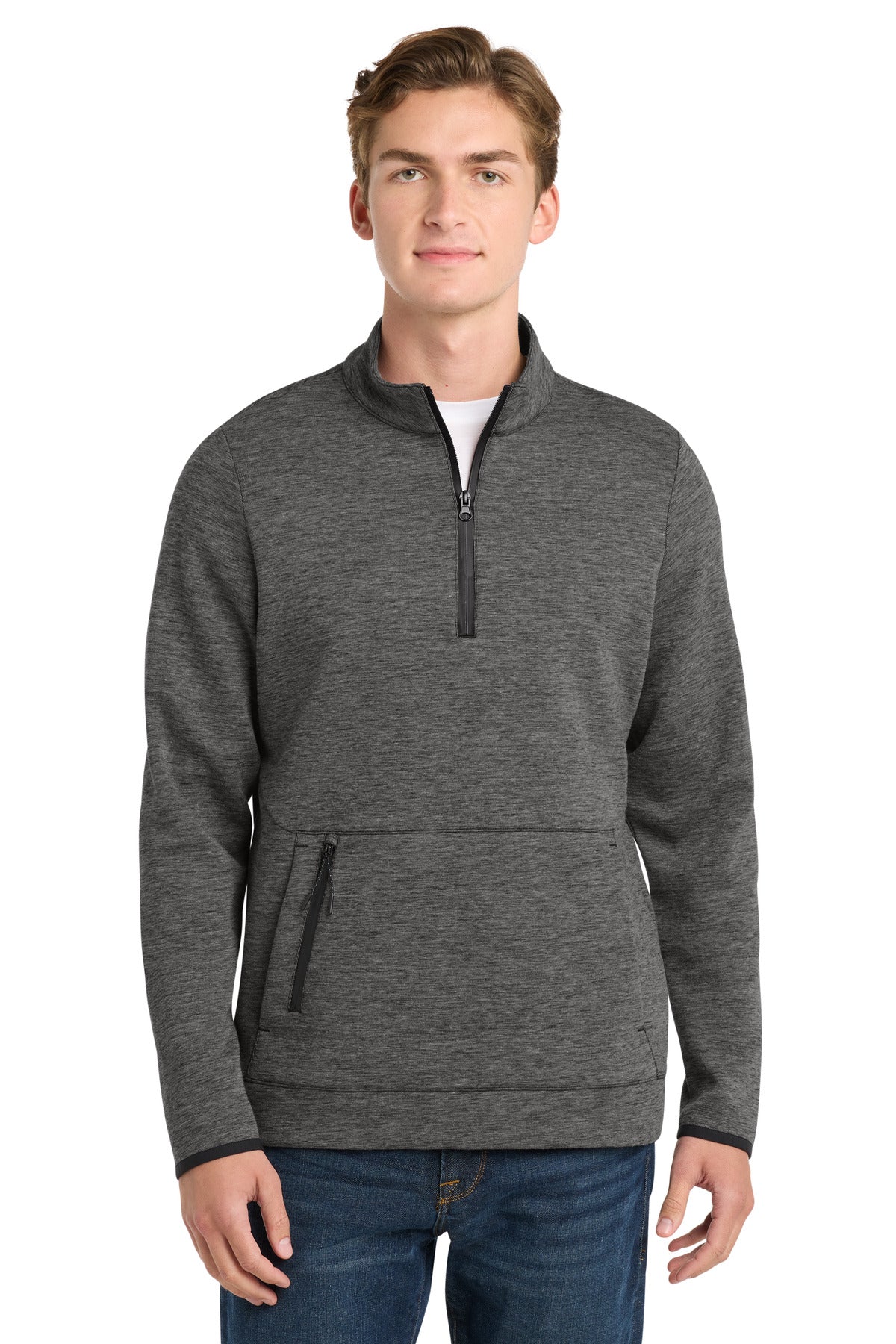 Sport-Tek  Triumph 1/4-Zip Pullover ST281 in Dark Grey Heather