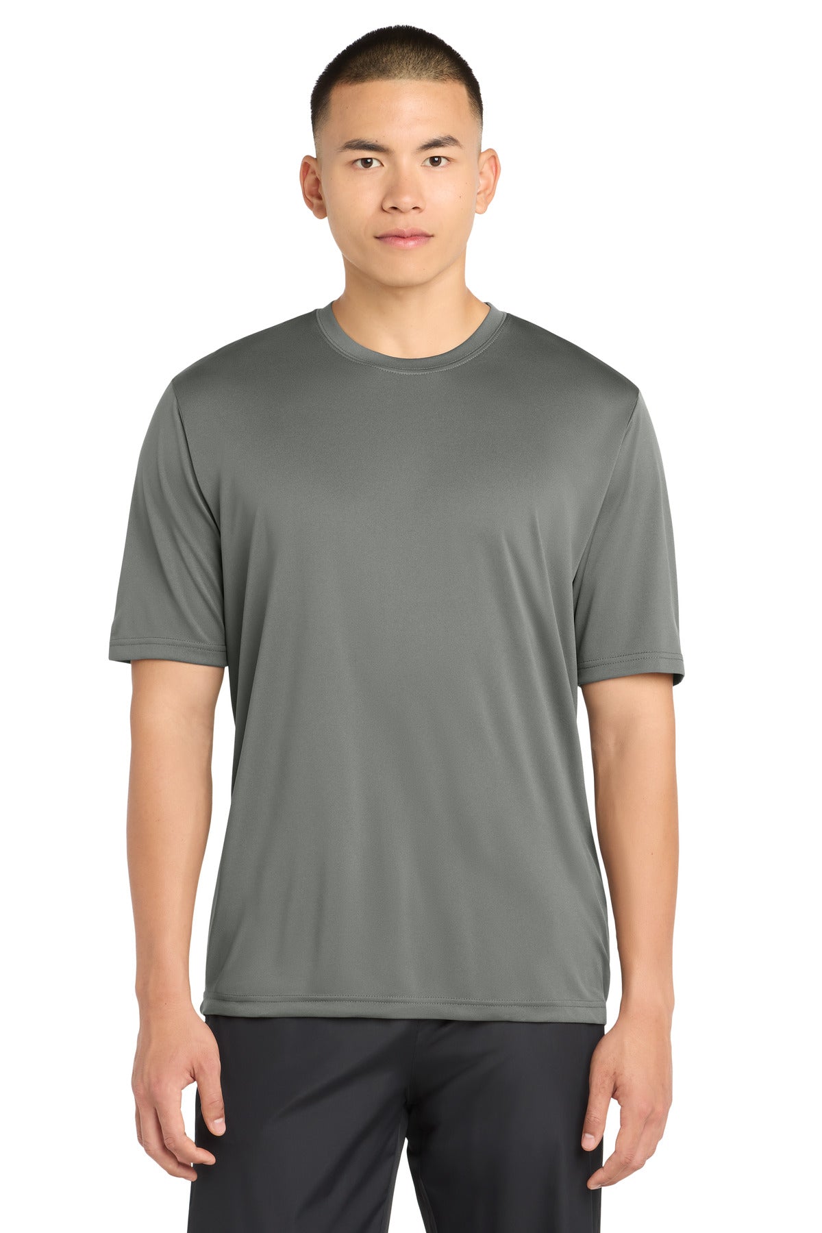 Sport-Tek PosiCharge Tough Tee. ST320 in Dark Smoke Grey
