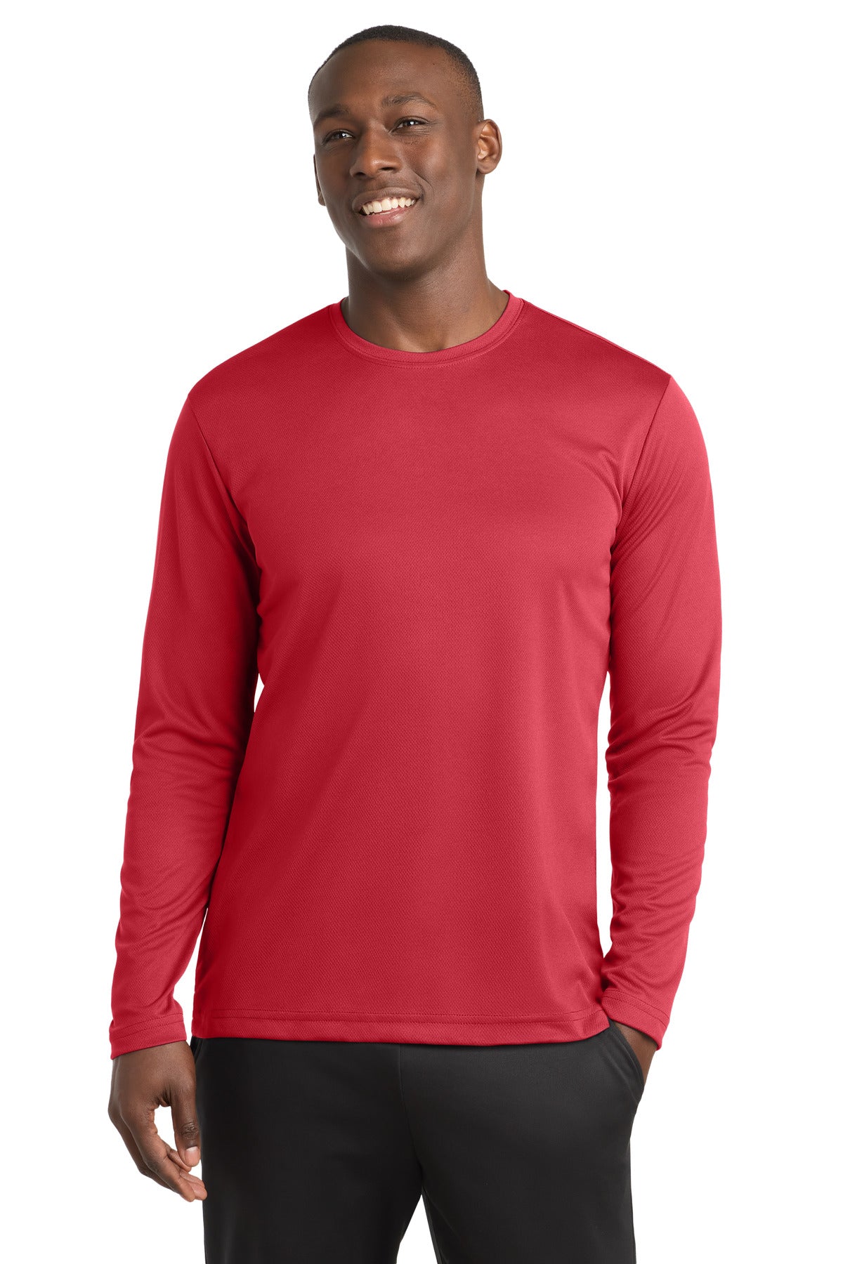 Sport-Tek PosiCharge RacerMesh Long Sleeve Tee. ST340LS in True Red