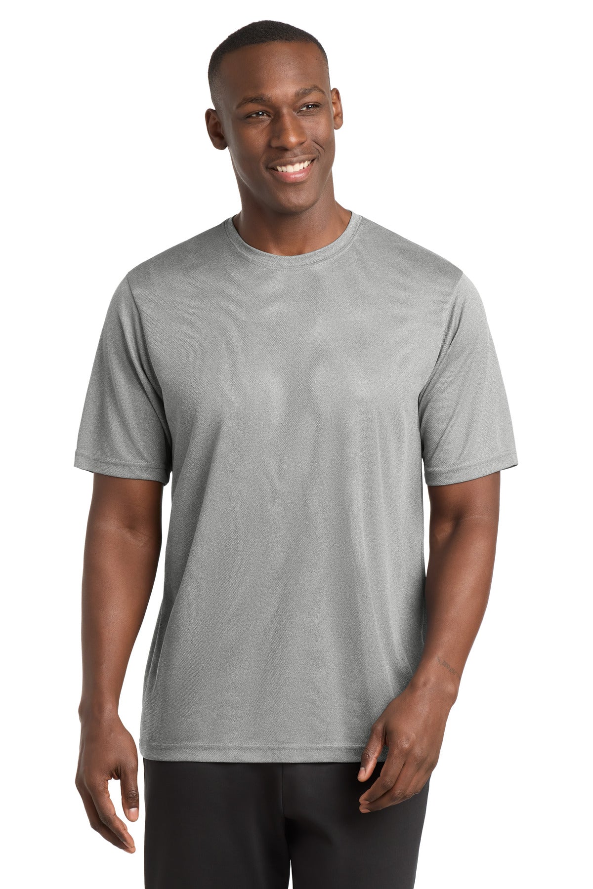 Sport-Tek PosiCharge RacerMesh Tee. ST340 in Grey Heather