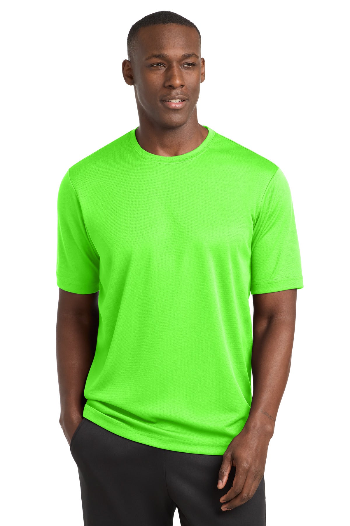 Sport-Tek PosiCharge RacerMesh Tee. ST340 in Neon Green
