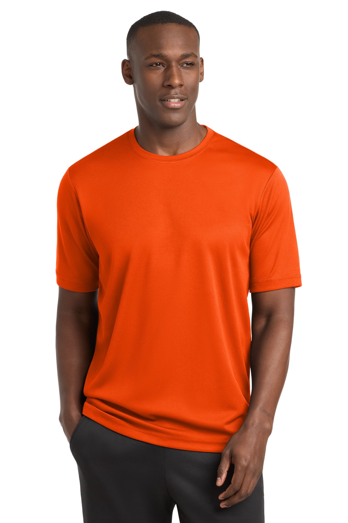 Sport-Tek PosiCharge RacerMesh Tee. ST340 in Neon Orange