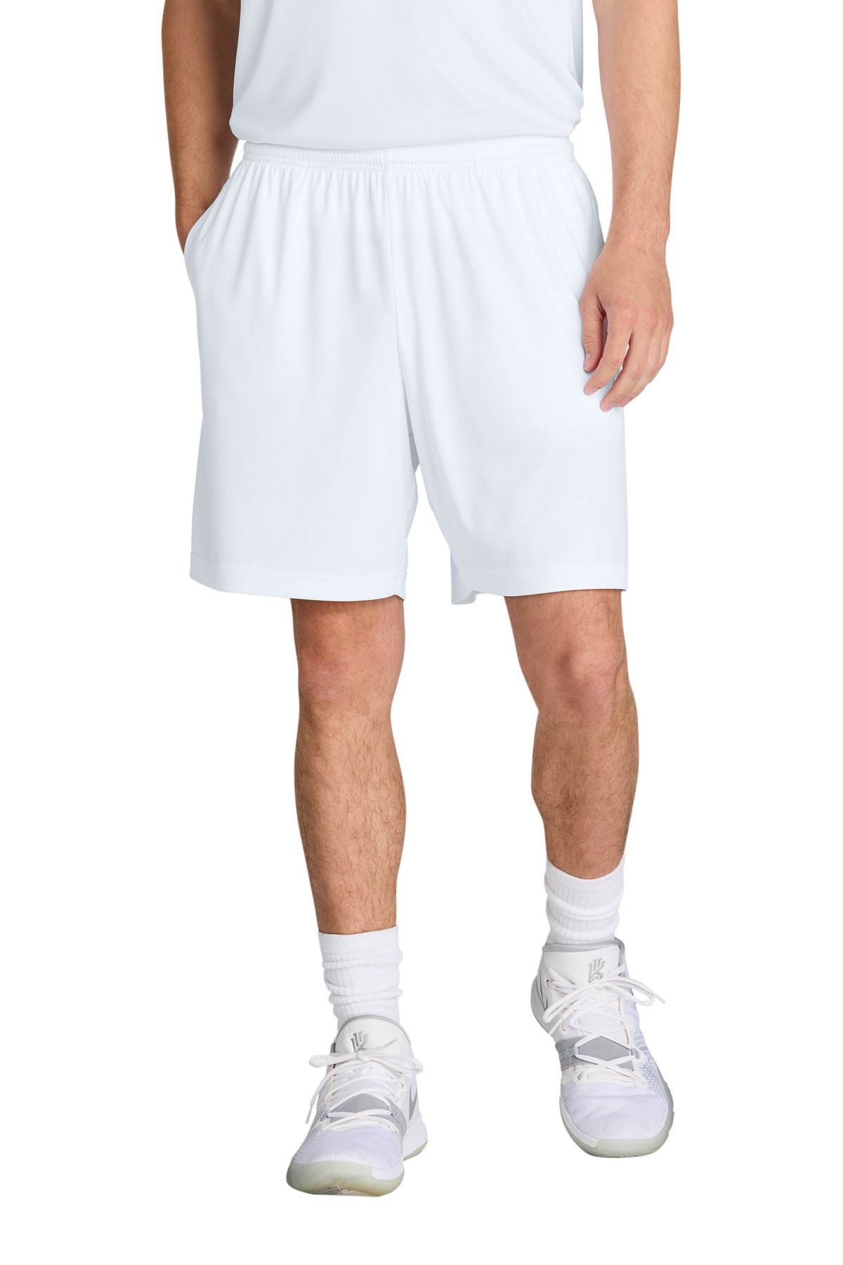 Sport-Tek PosiCharge Competitor 7  Pocketed Short ST349P in White