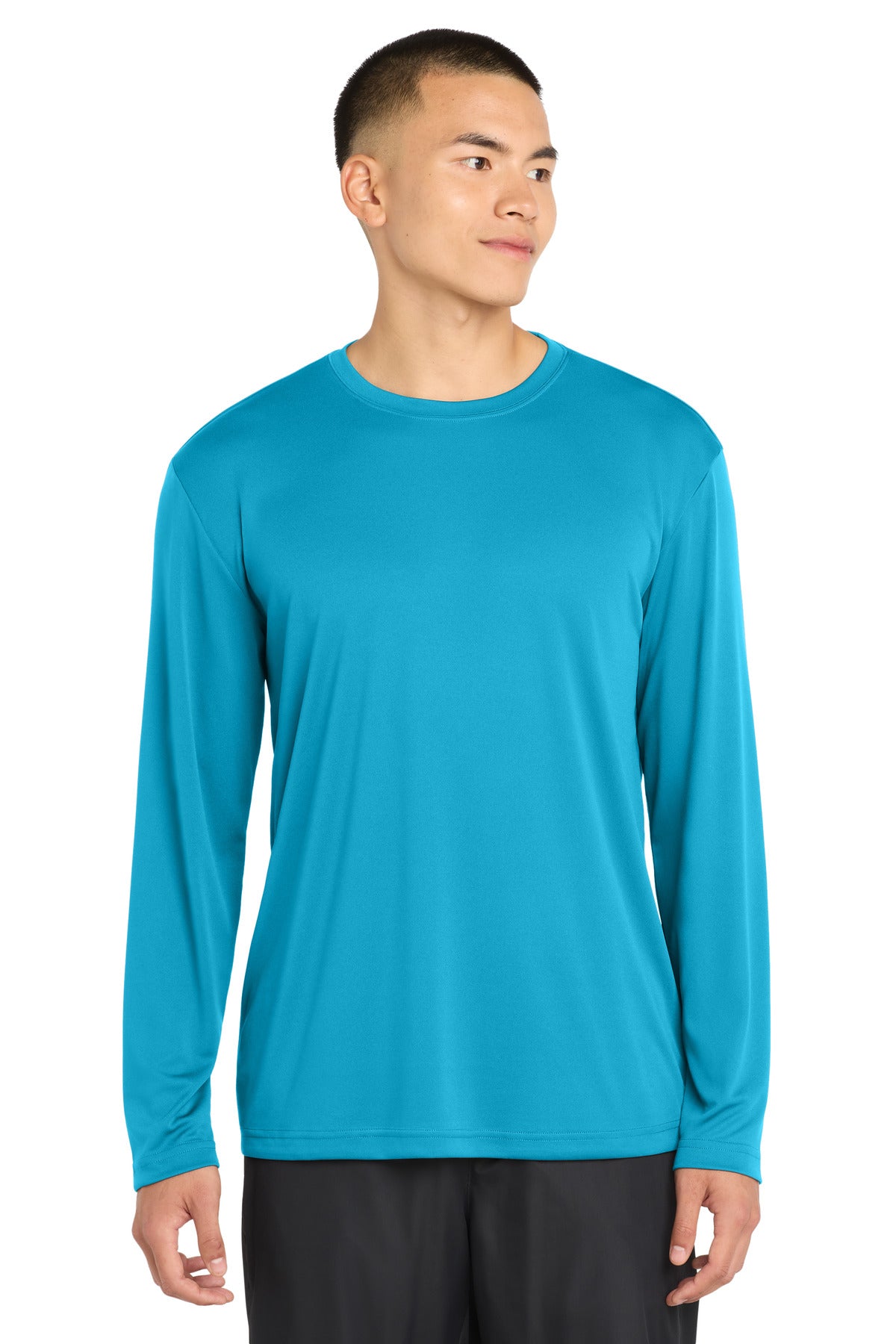 Sport-Tek Long Sleeve PosiCharge Competitor Tee. ST350LS in Atomic Blue
