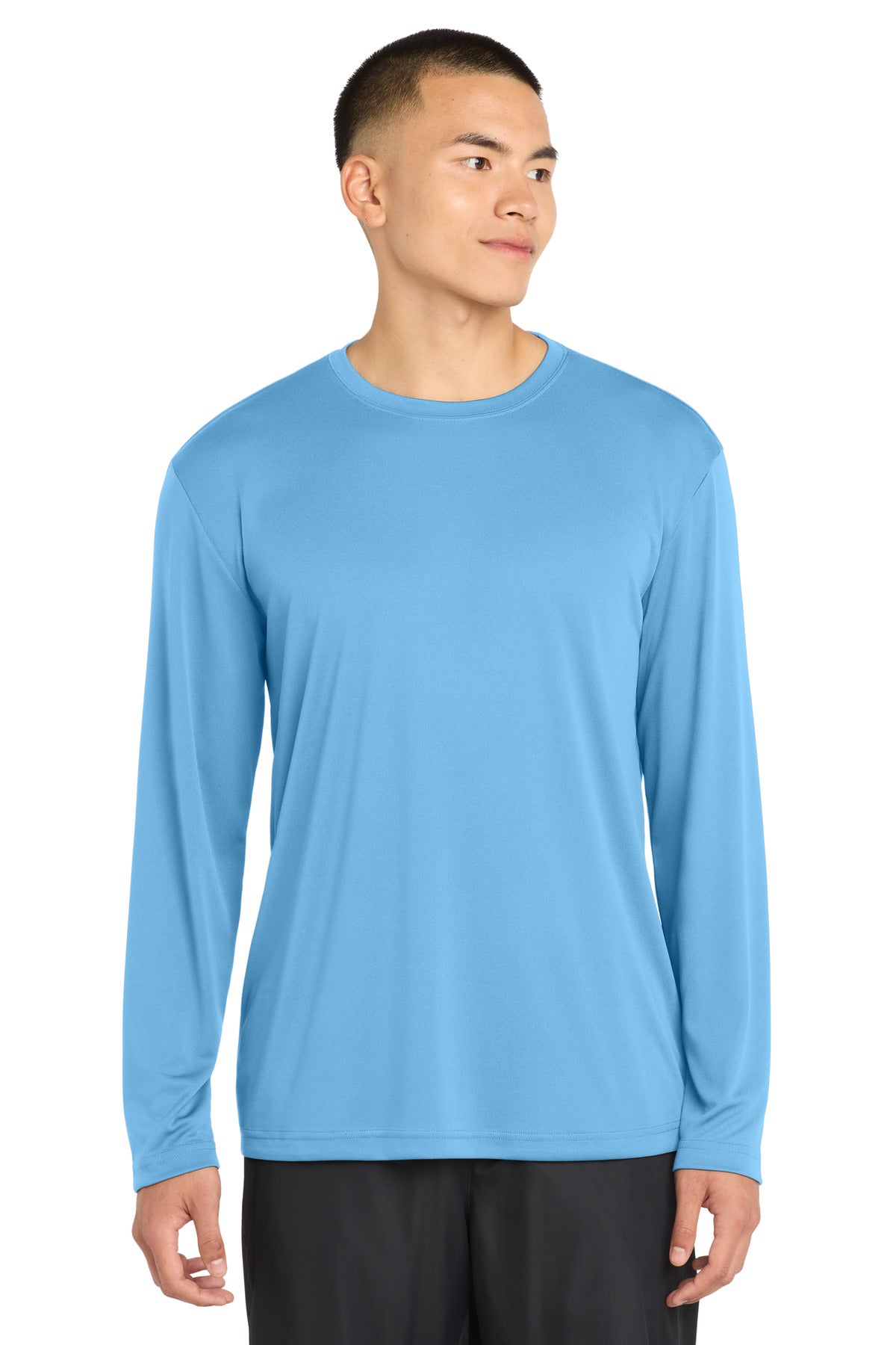 Sport-Tek Long Sleeve PosiCharge Competitor Tee. ST350LS in Carolina Blue