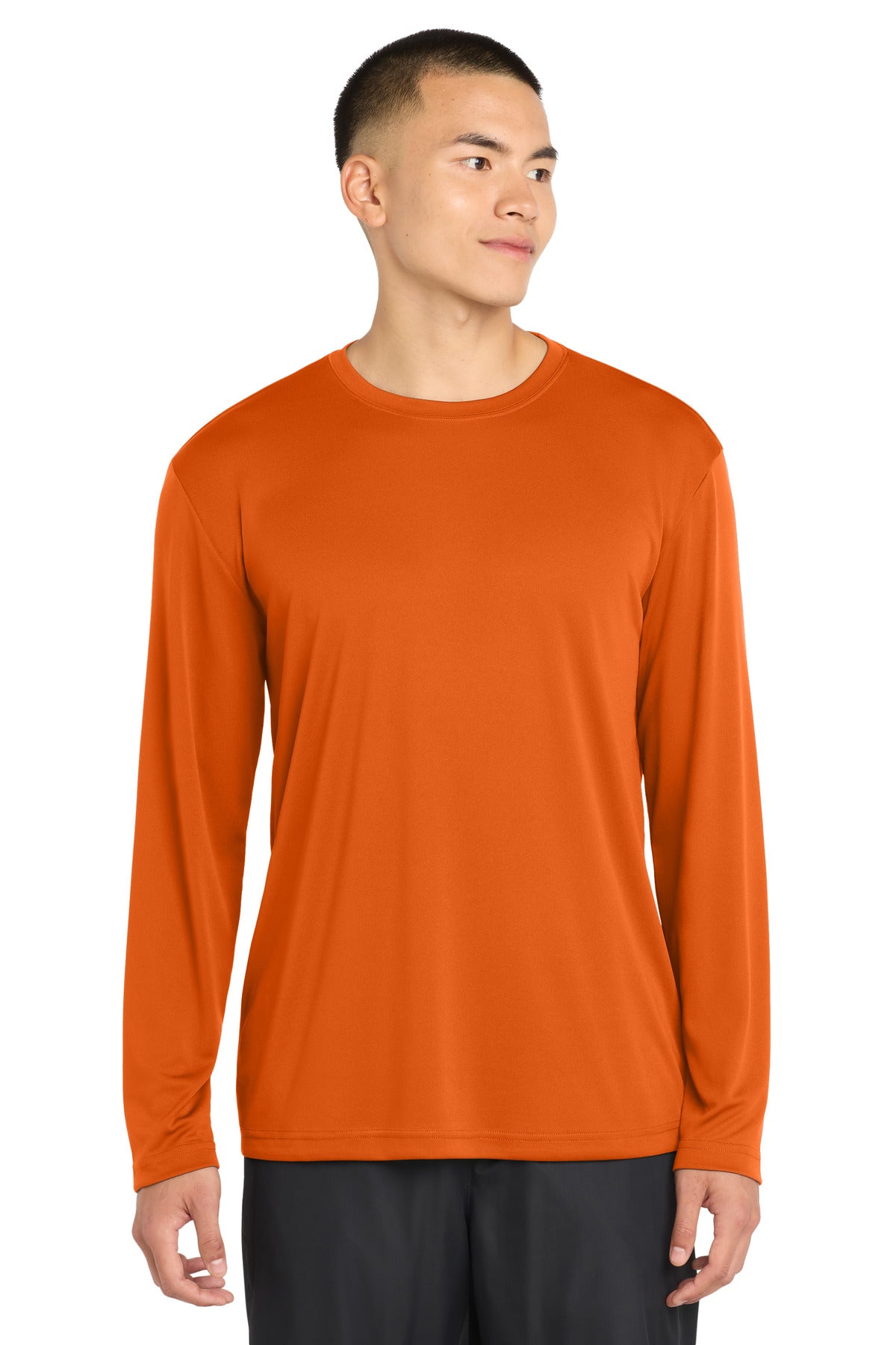 Sport-Tek Long Sleeve PosiCharge Competitor Tee. ST350LS in Deep Orange