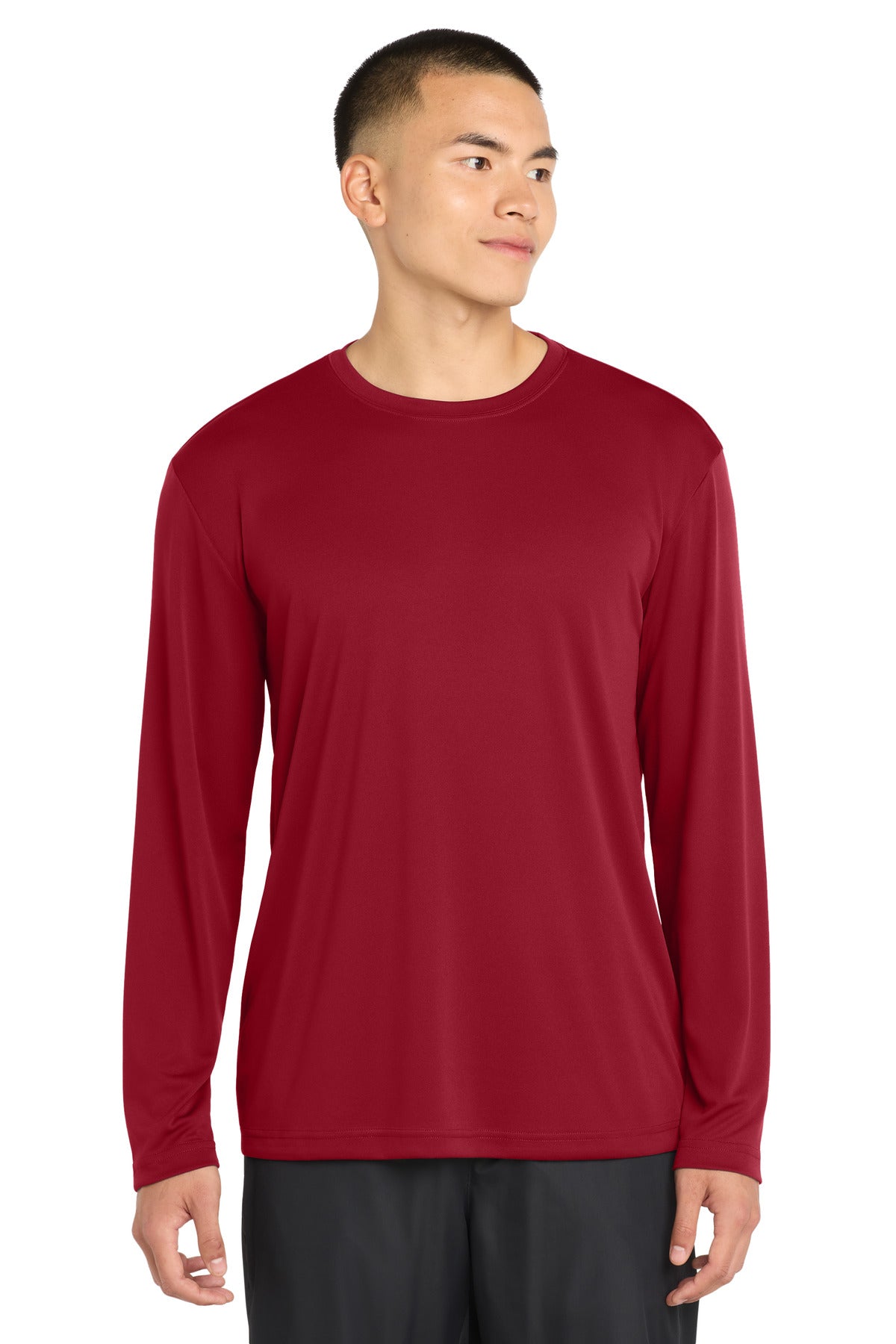 Sport-Tek Long Sleeve PosiCharge Competitor Tee. ST350LS in Deep Red