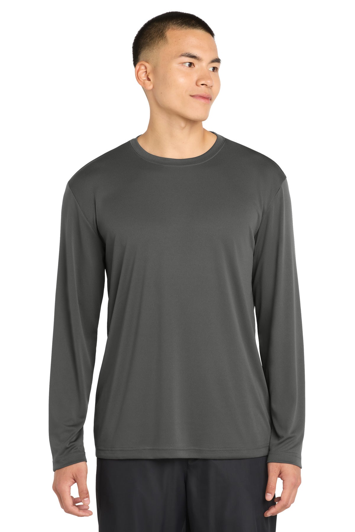 Sport-Tek Long Sleeve PosiCharge Competitor Tee. ST350LS in Iron Grey