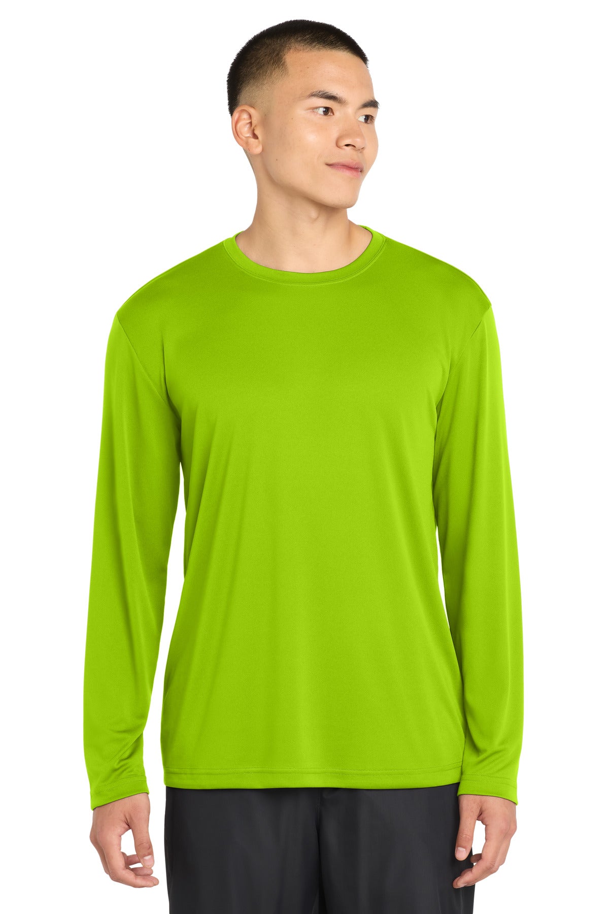 Sport-Tek Long Sleeve PosiCharge Competitor Tee. ST350LS in Lime Shock