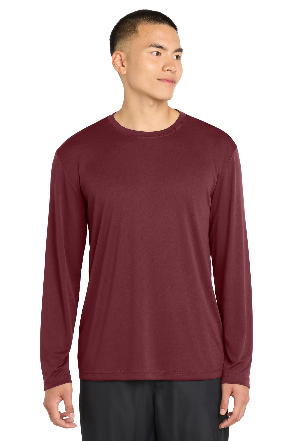 Sport-Tek Long Sleeve PosiCharge Competitor Tee. ST350LS in Maroon