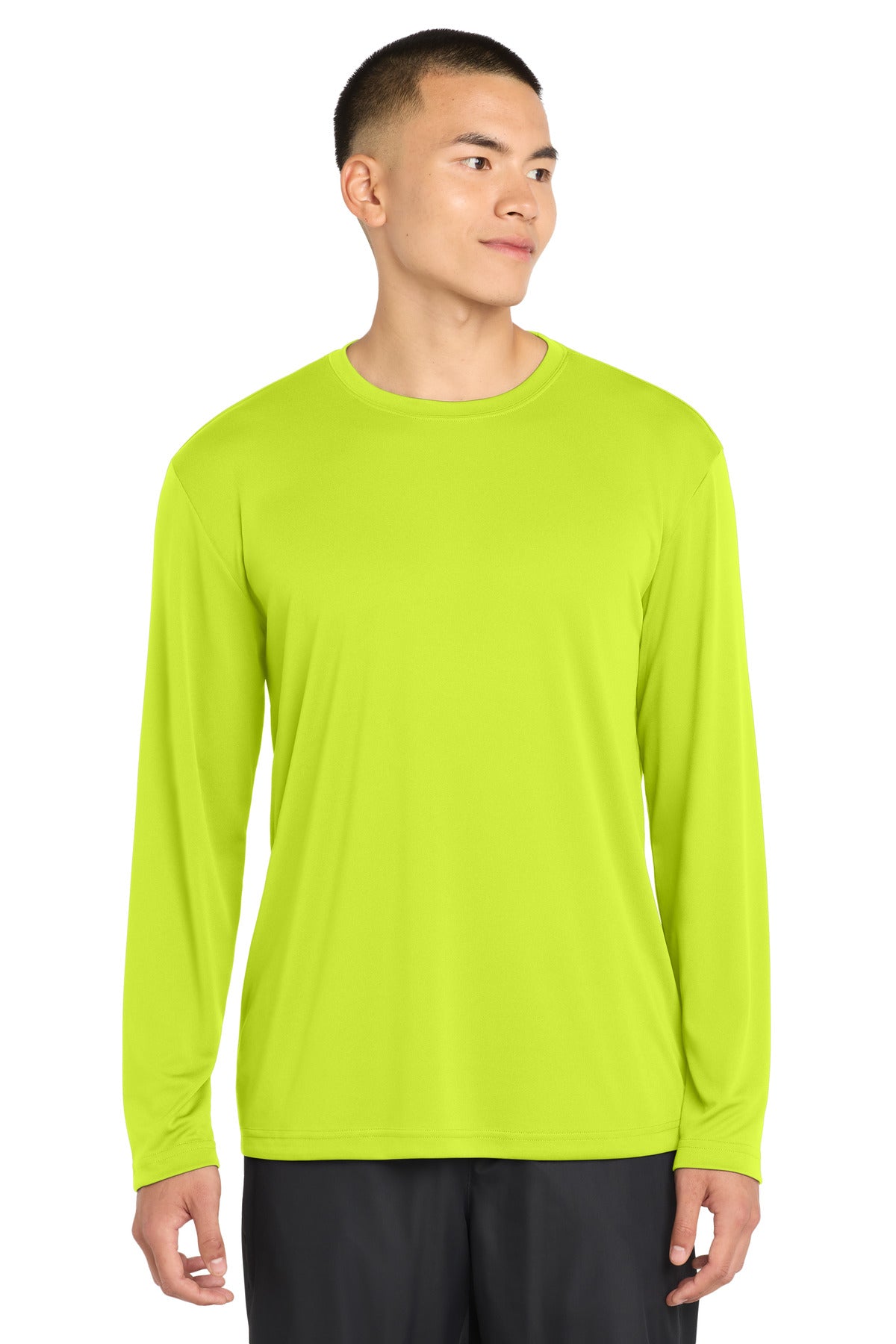 Sport-Tek Long Sleeve PosiCharge Competitor Tee. ST350LS in Neon Yellow