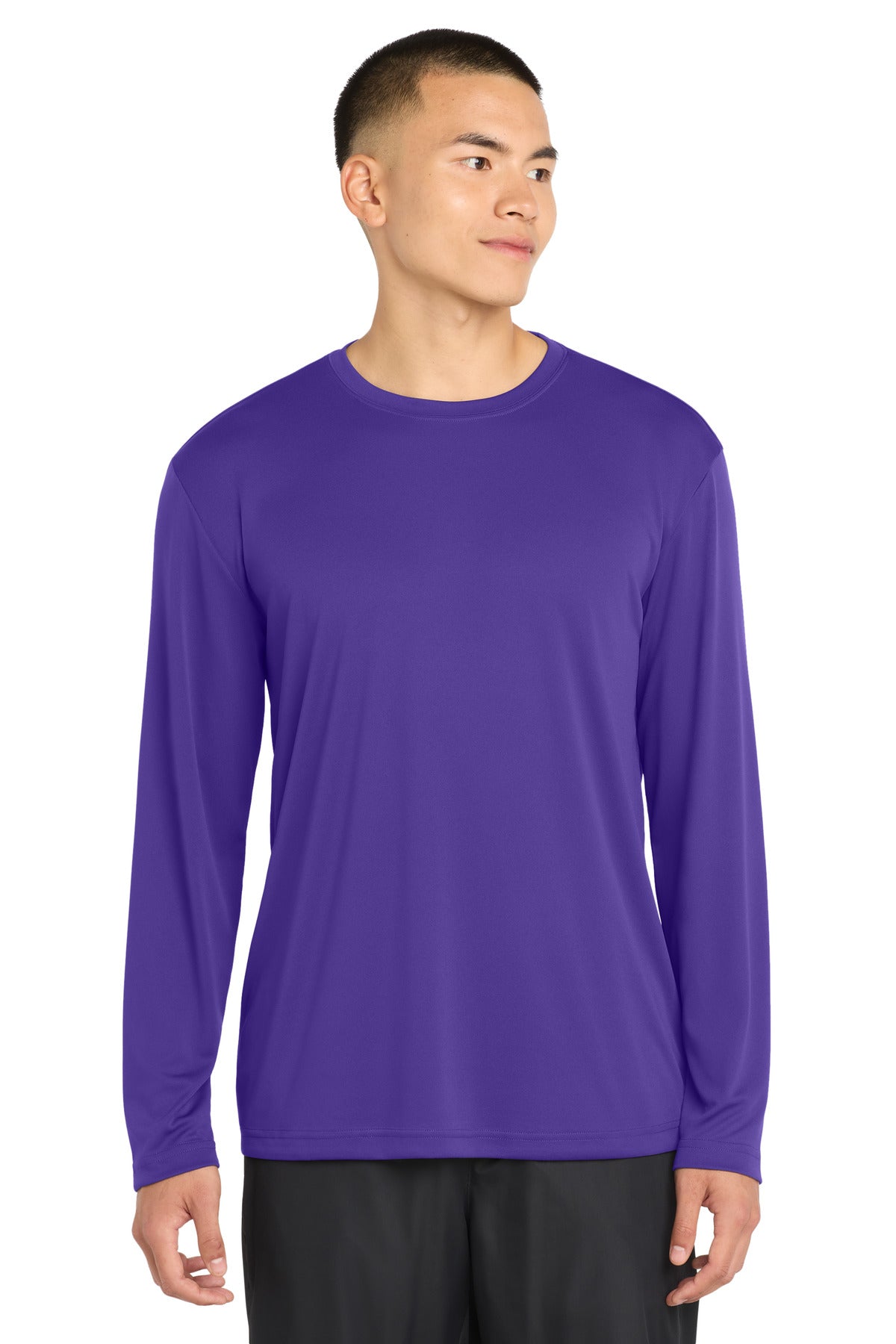 Sport-Tek Long Sleeve PosiCharge Competitor Tee. ST350LS in Purple