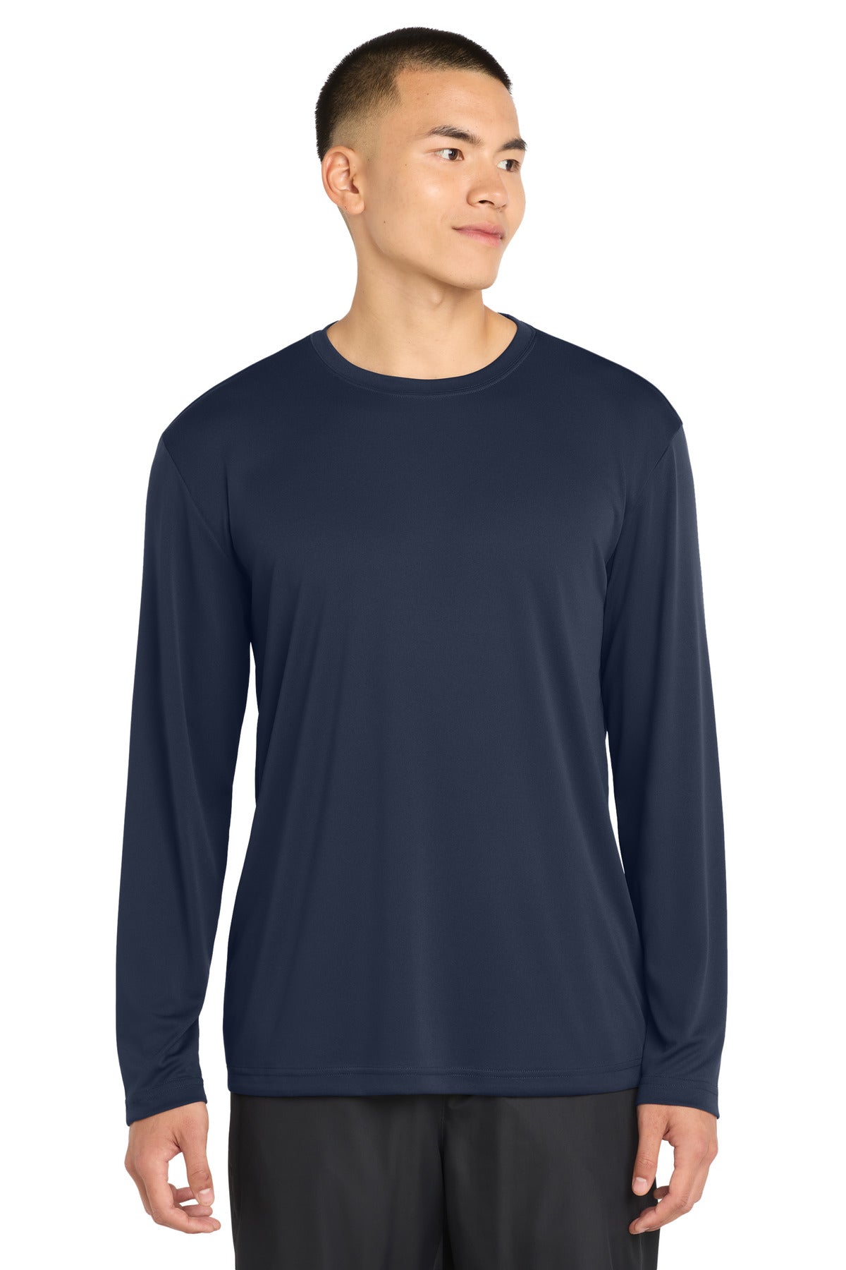 Sport-Tek Long Sleeve PosiCharge Competitor Tee. ST350LS in True Navy