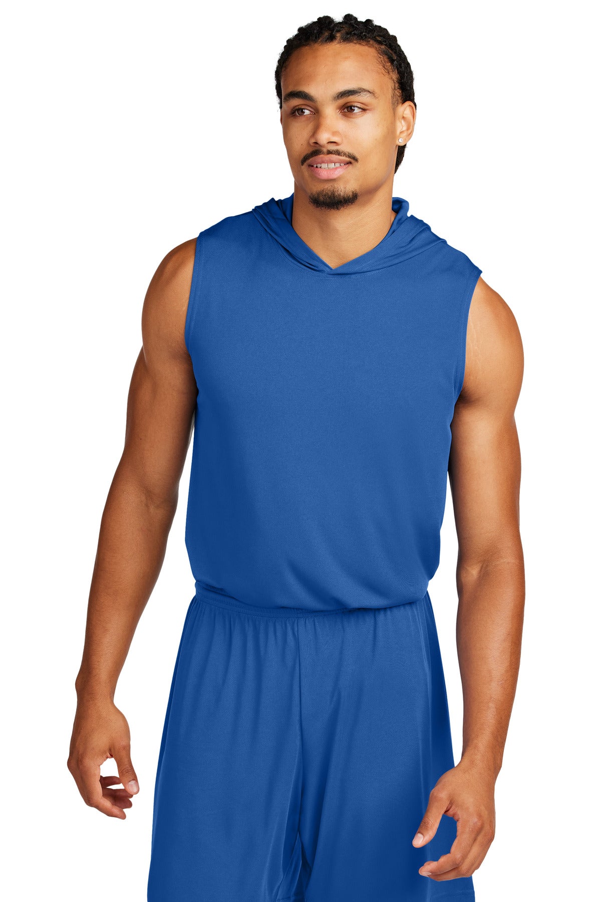 Sport-Tek Competitor Sleeveless Hoodie ST352H in True Royal