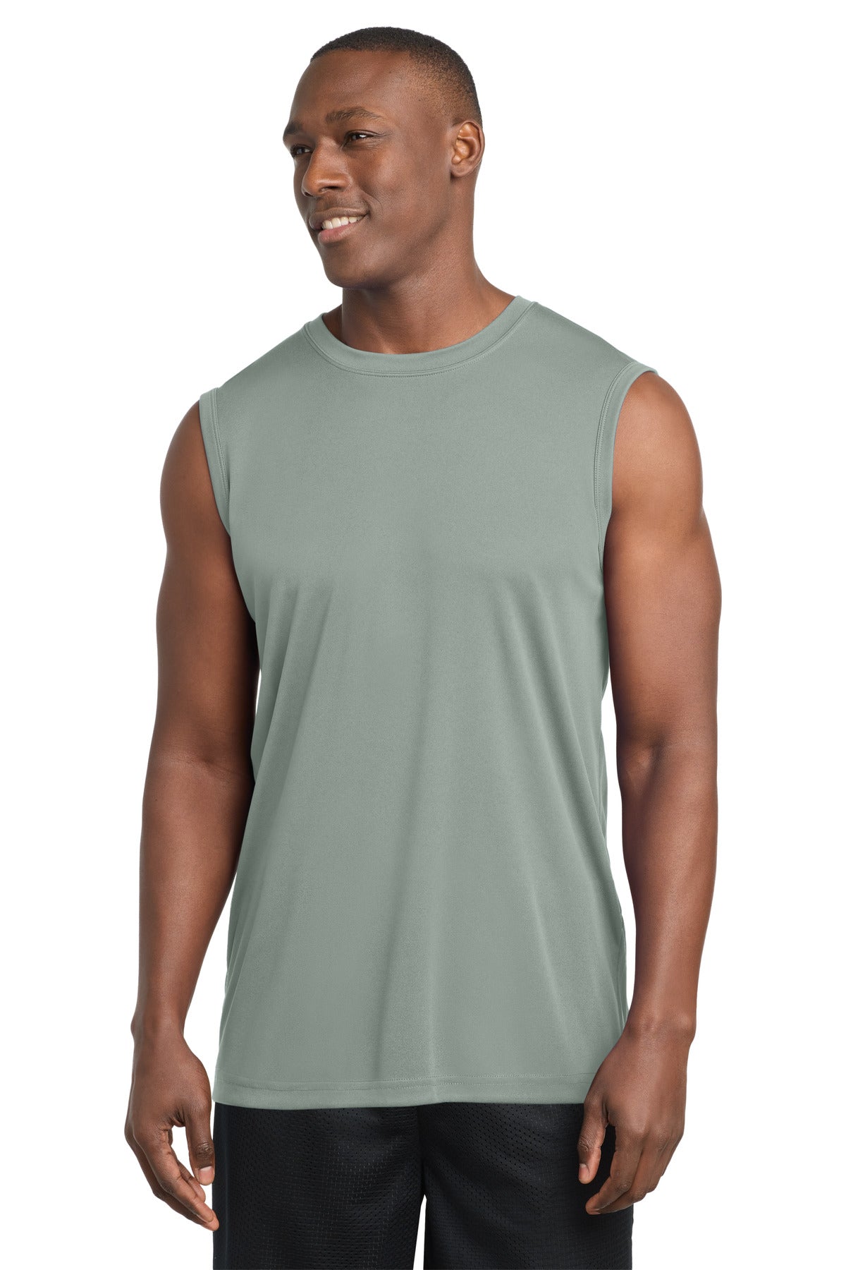 Sport-Tek Sleeveless PosiCharge Competitor Tee. ST352 in Silver
