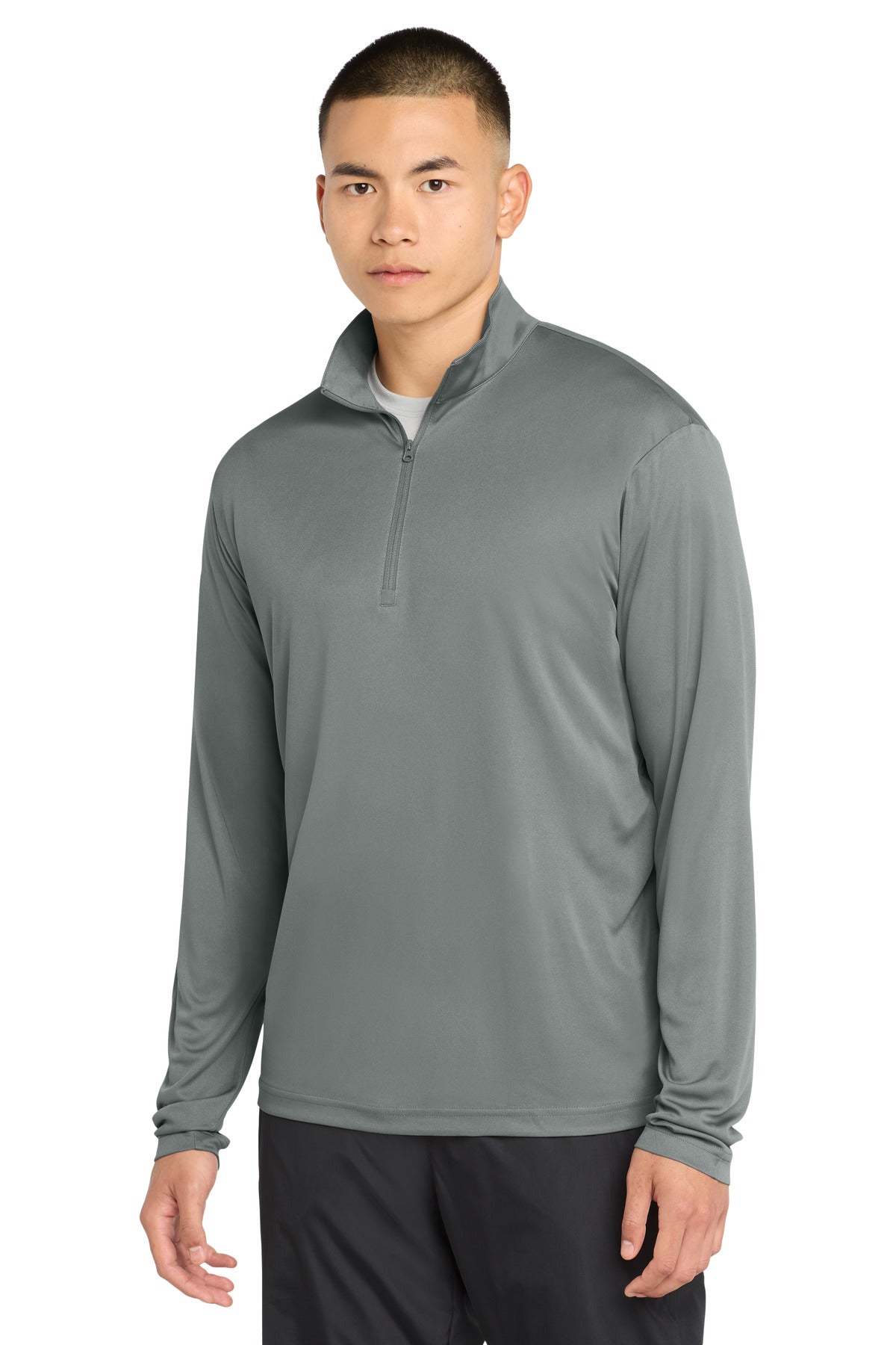 Sport-Tek PosiCharge Competitor 1/4-Zip Pullover. ST357 in Grey Concrete