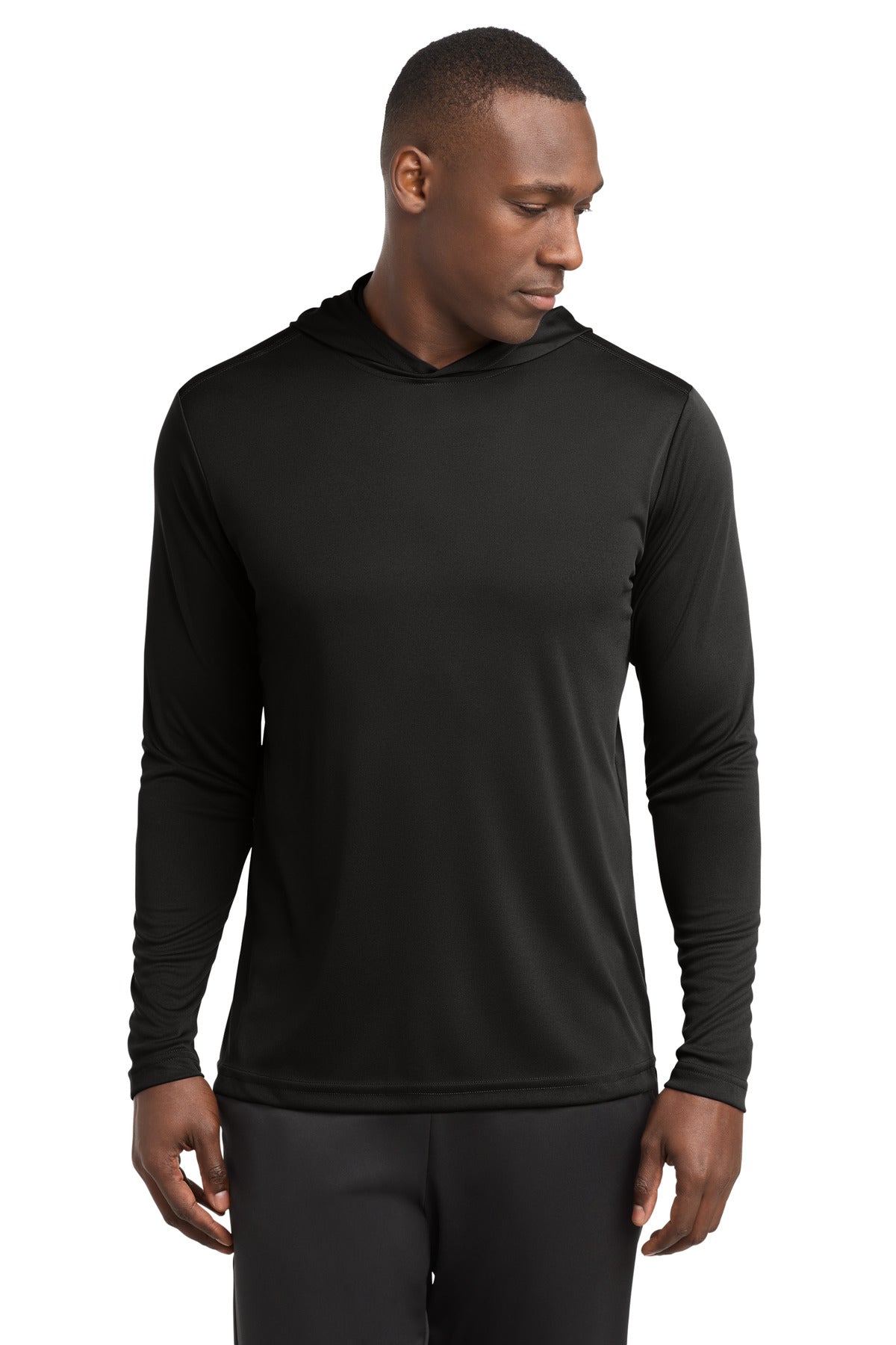 Sport-Tek  PosiCharge  Competitor  Hooded Pullover. ST358 in Black