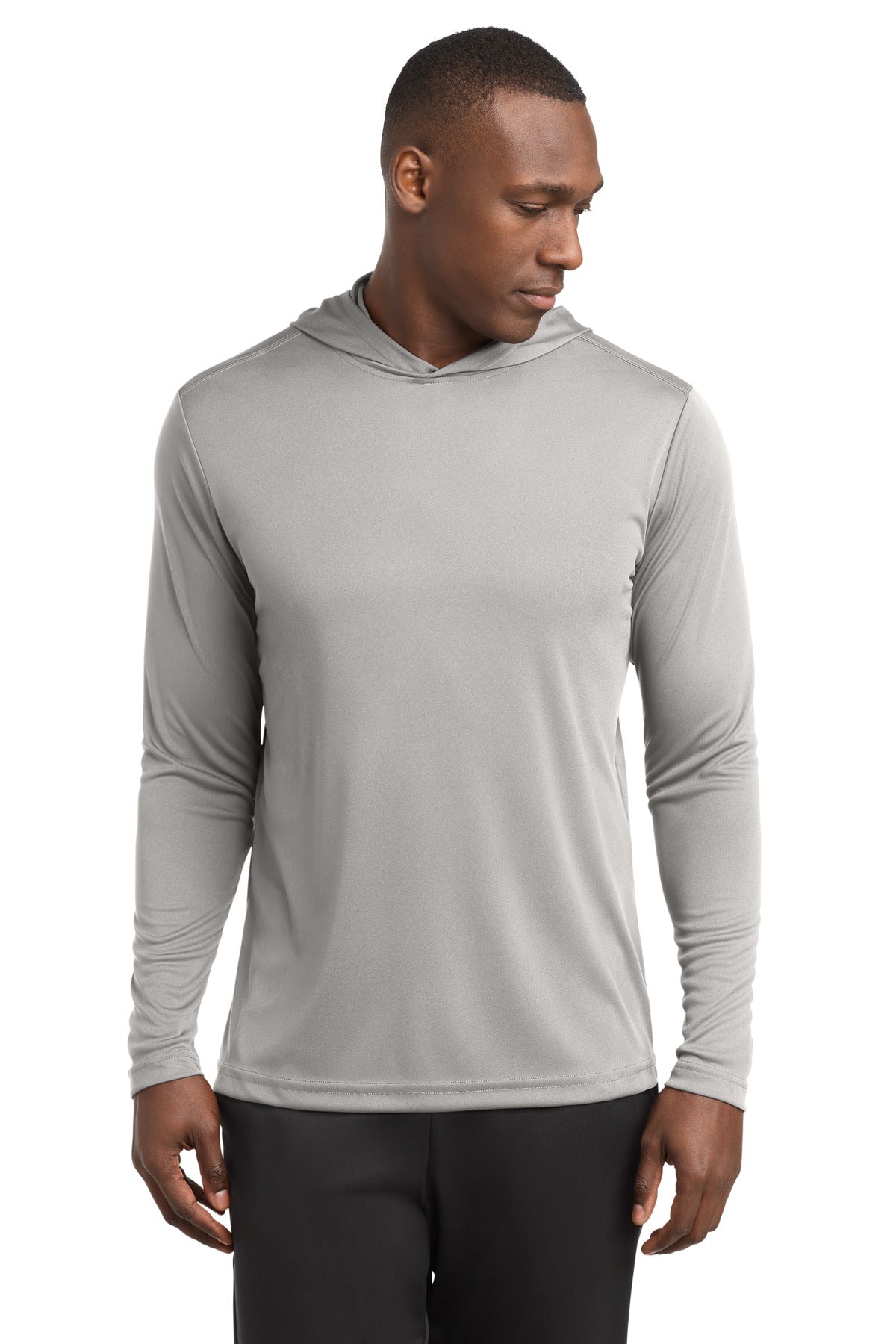 Sport-Tek  PosiCharge  Competitor  Hooded Pullover. ST358 in Silver