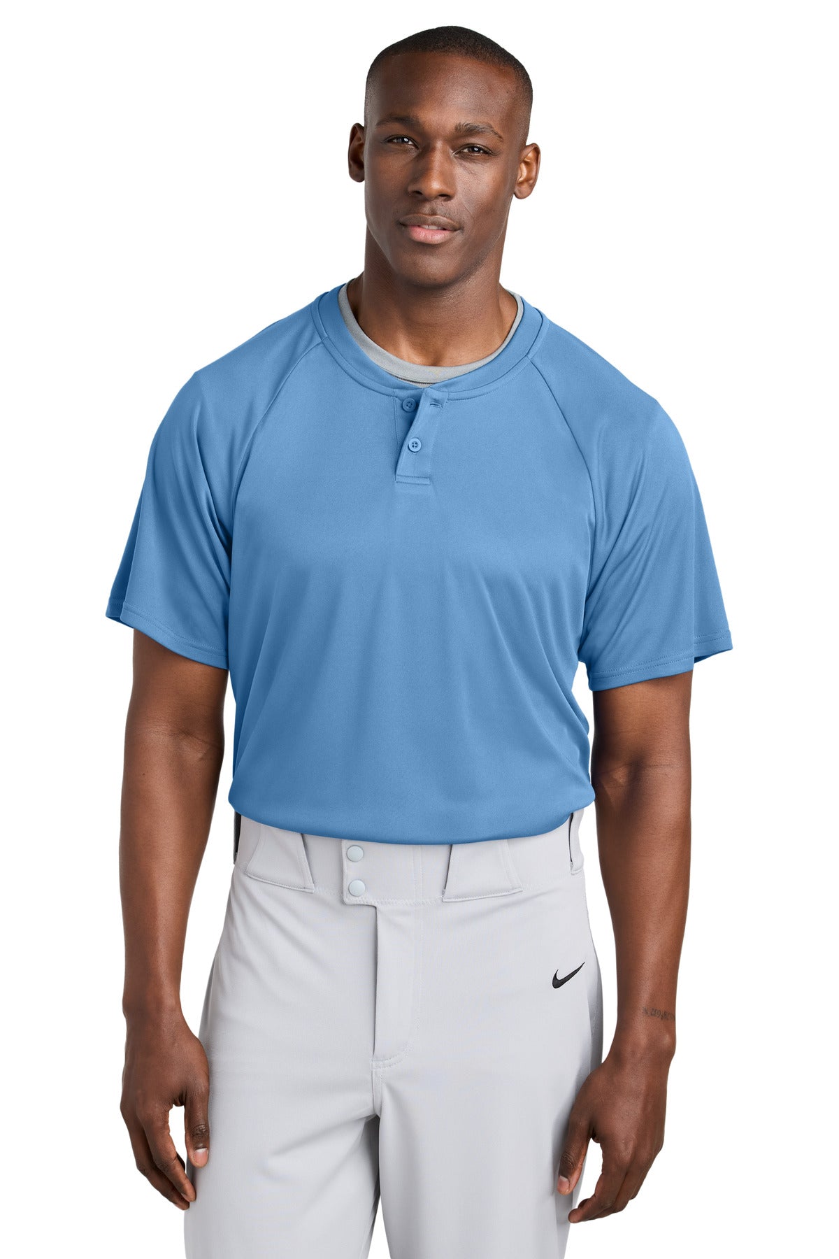Sport-Tek PosiCharge Competitor 2-Button Henley ST359 in Carolina Blue