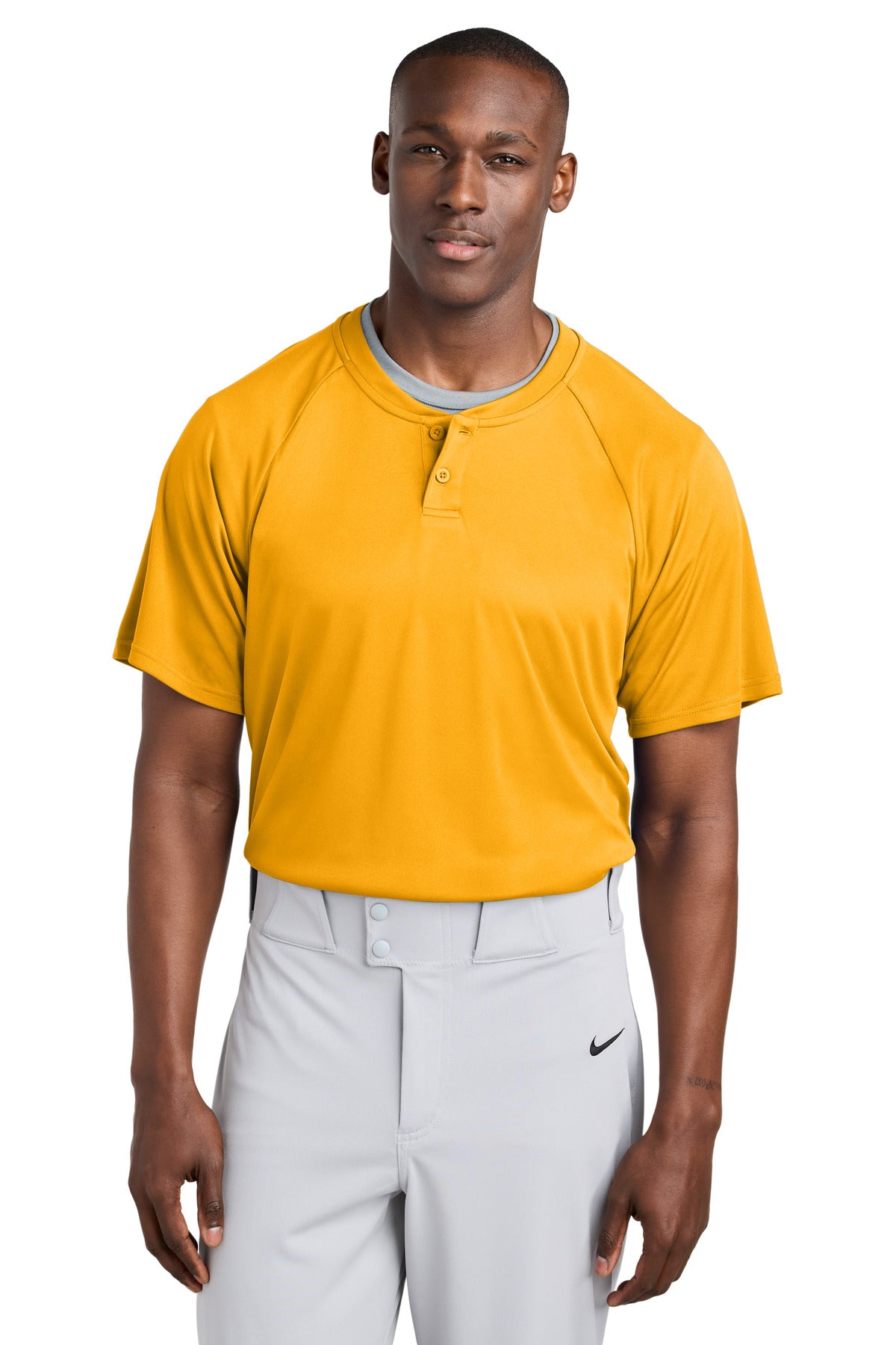 Sport-Tek PosiCharge Competitor 2-Button Henley ST359 in Gold