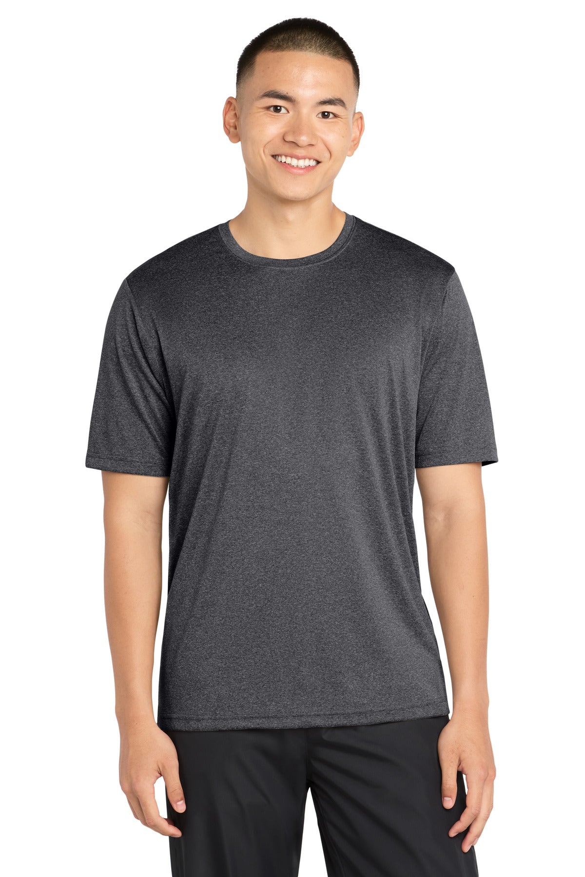 Sport-Tek Heather Contender Tee. ST360 in Graphite Heather