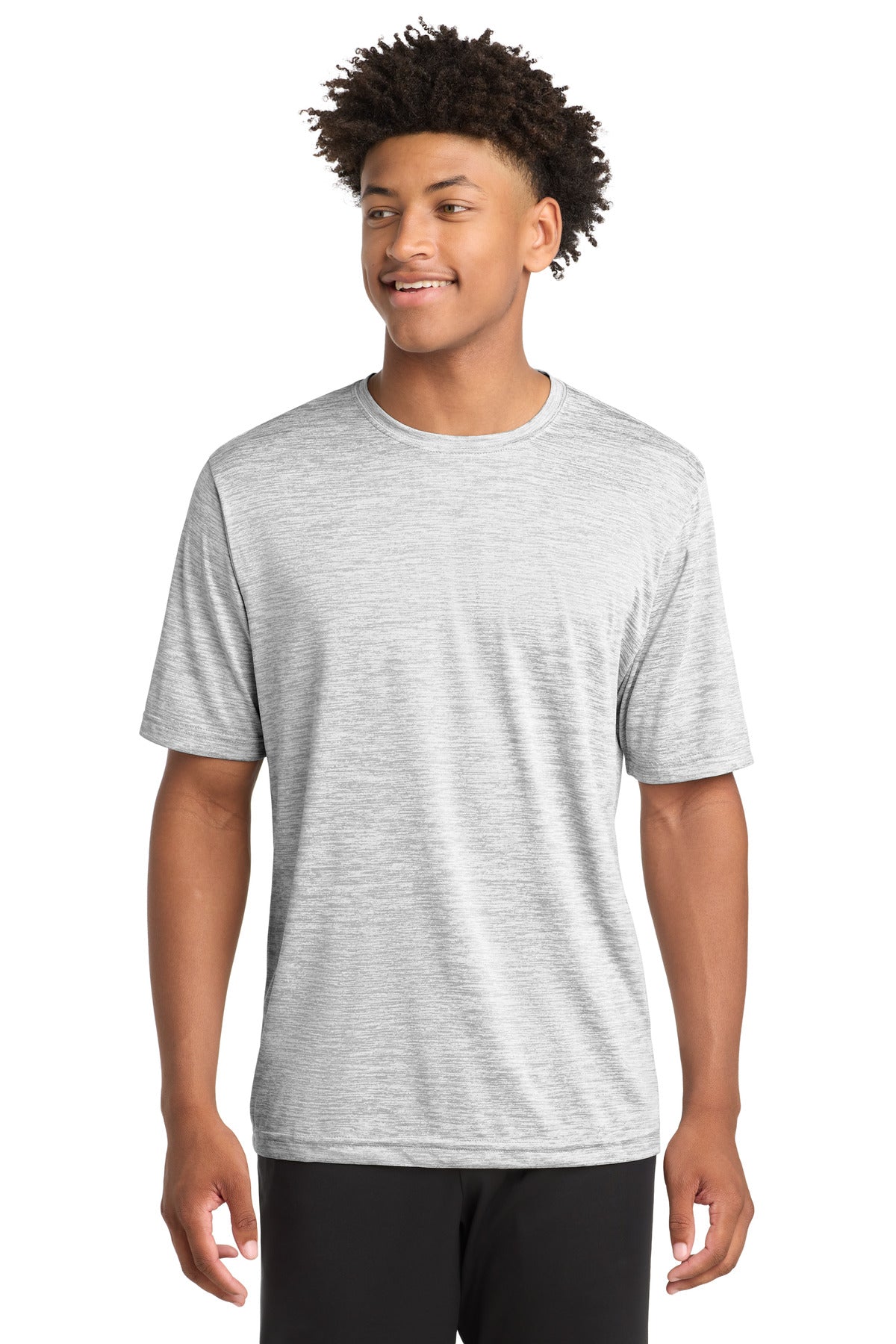 Sport-Tek PosiCharge Electric Heather Tee. ST390 in Silver Electric