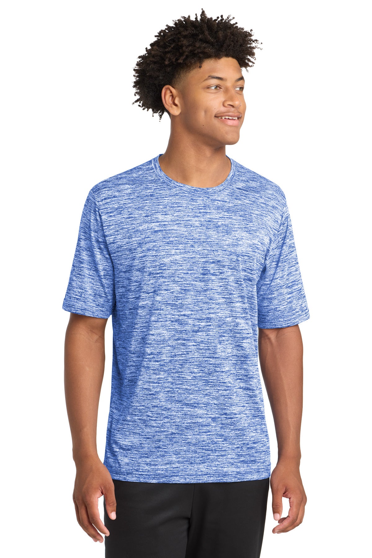 Sport-Tek PosiCharge Electric Heather Tee. ST390 in True Royal Electric