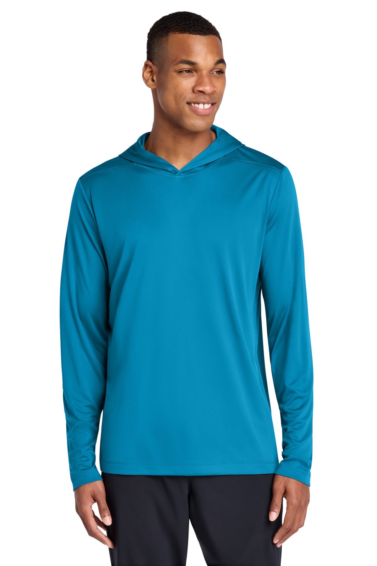Sport-Tek Posi-UV Pro Long Sleeve Hoodie ST420LSH in Sapphire