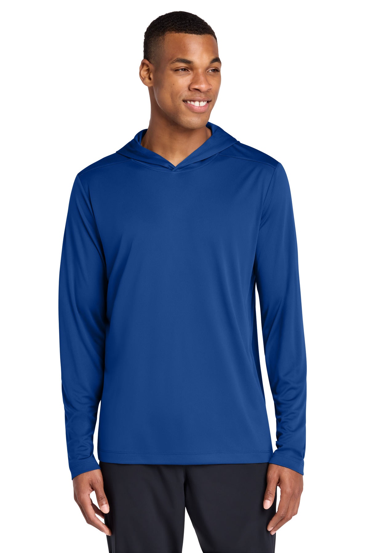 Sport-Tek Posi-UV Pro Long Sleeve Hoodie ST420LSH in True Royal