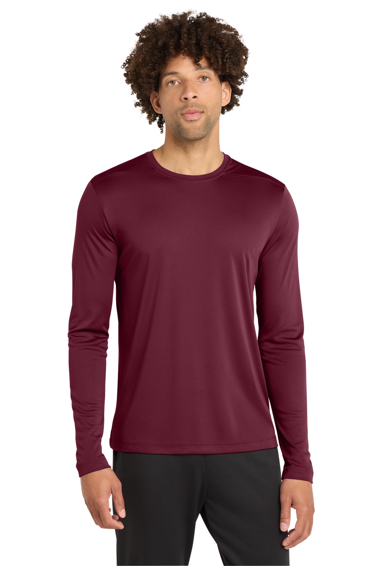 Sport-Tek  Posi-UV Pro Long Sleeve Tee. ST420LS in Cardinal