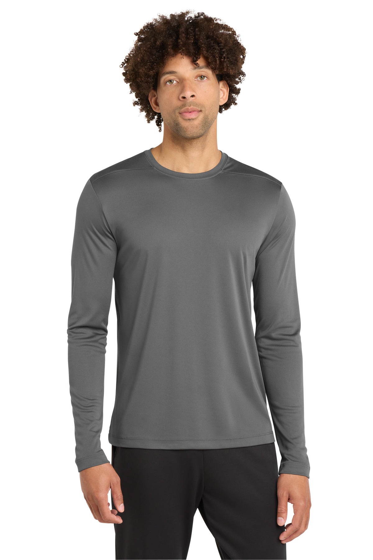 Sport-Tek  Posi-UV Pro Long Sleeve Tee. ST420LS in Dark Smoke Grey