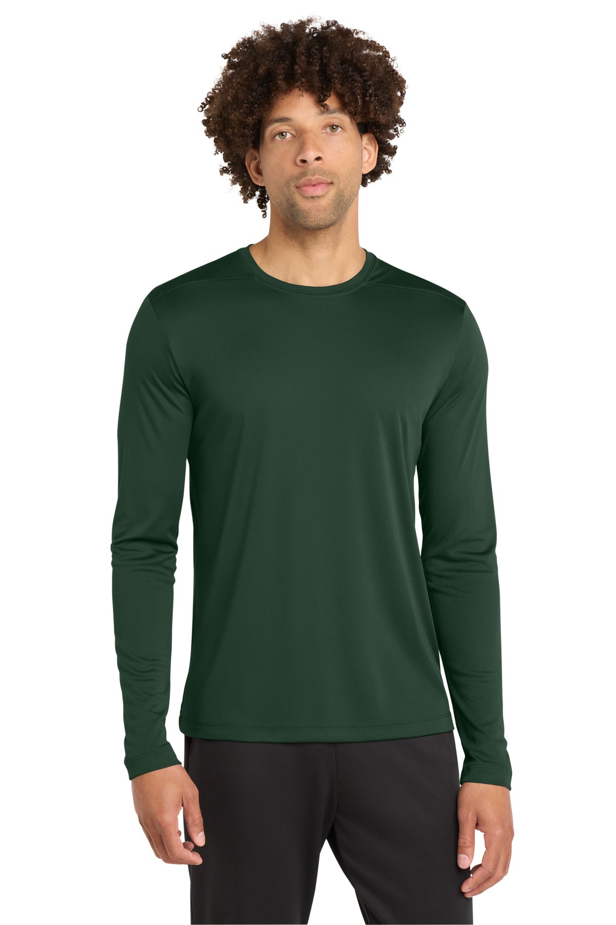 Sport-Tek  Posi-UV Pro Long Sleeve Tee. ST420LS in Forest Green